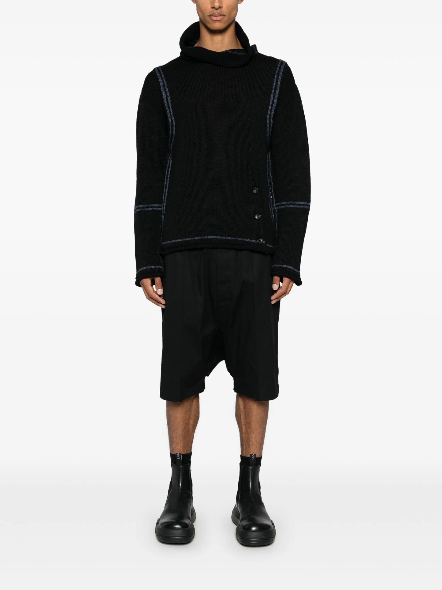 contrasting-trim sweater