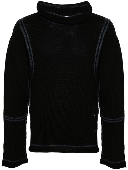 contrasting-trim sweater