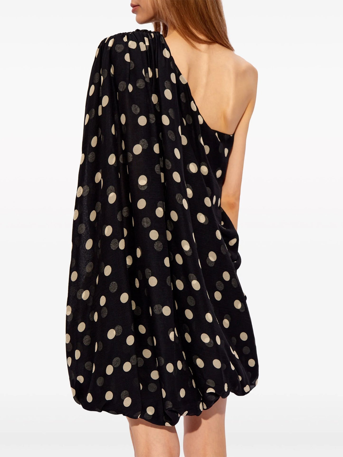 polka dot-print silk minidress
