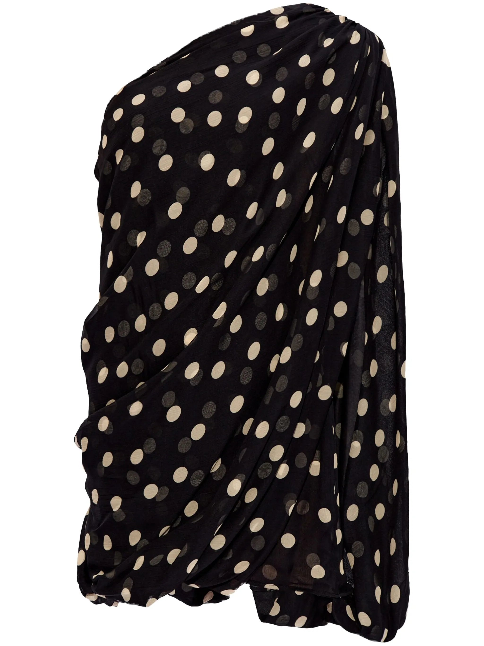 polka dot-print silk minidress