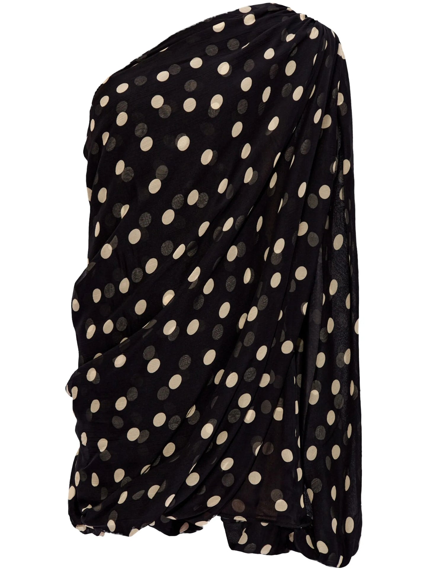 polka dot-print silk minidress