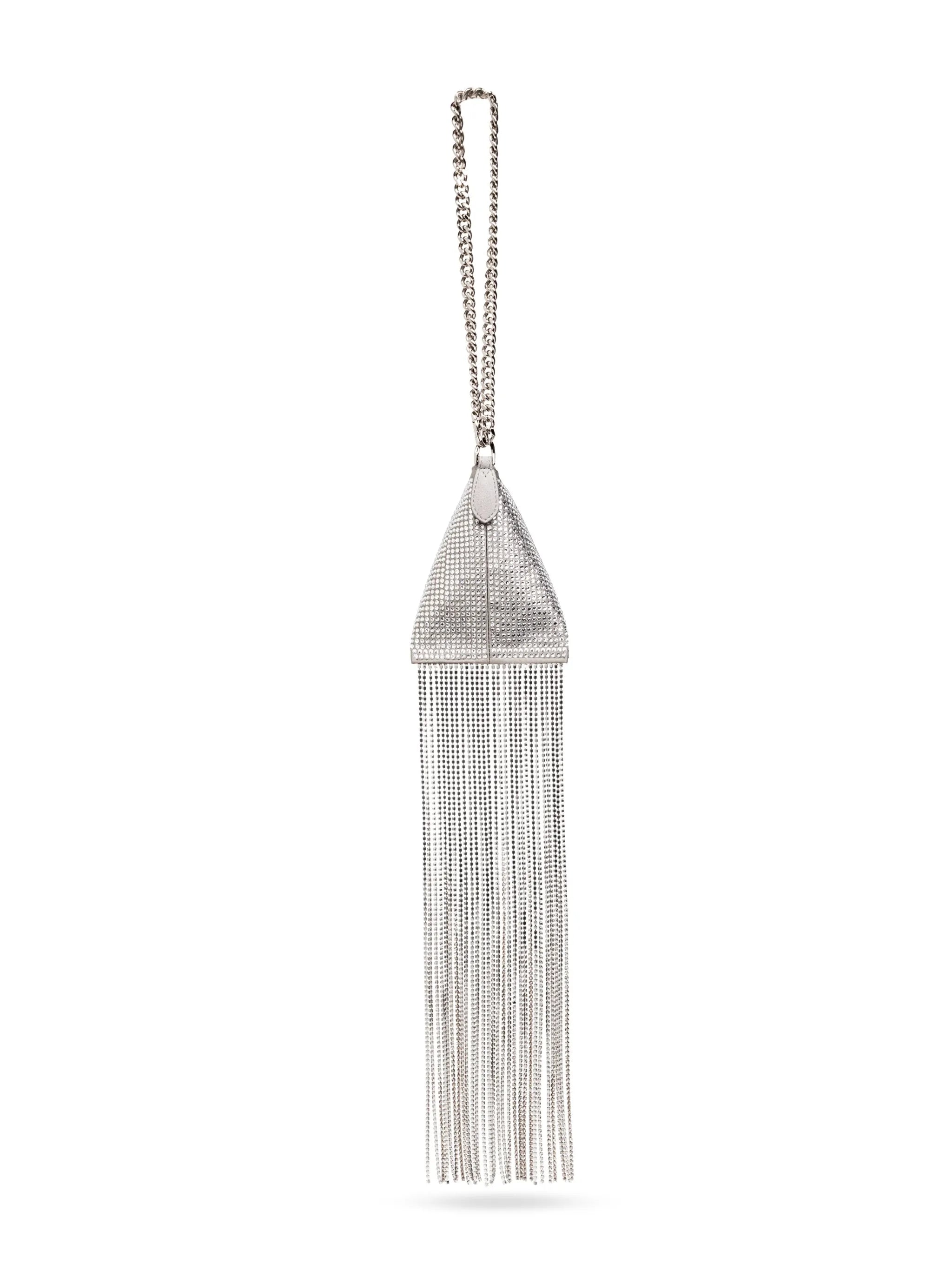 crystal-embellished fringed mini bag