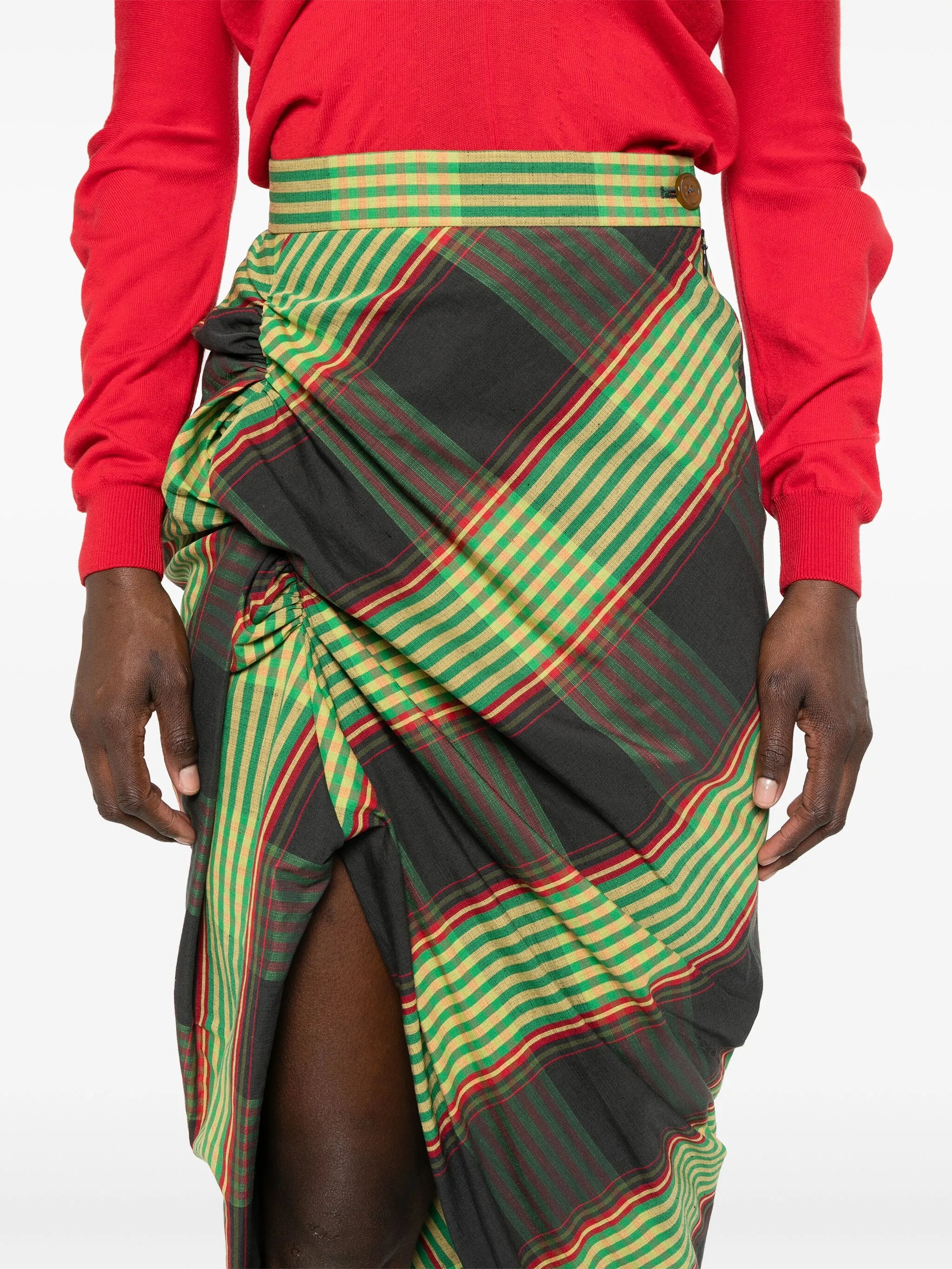 Combat Tartan-motif skirt