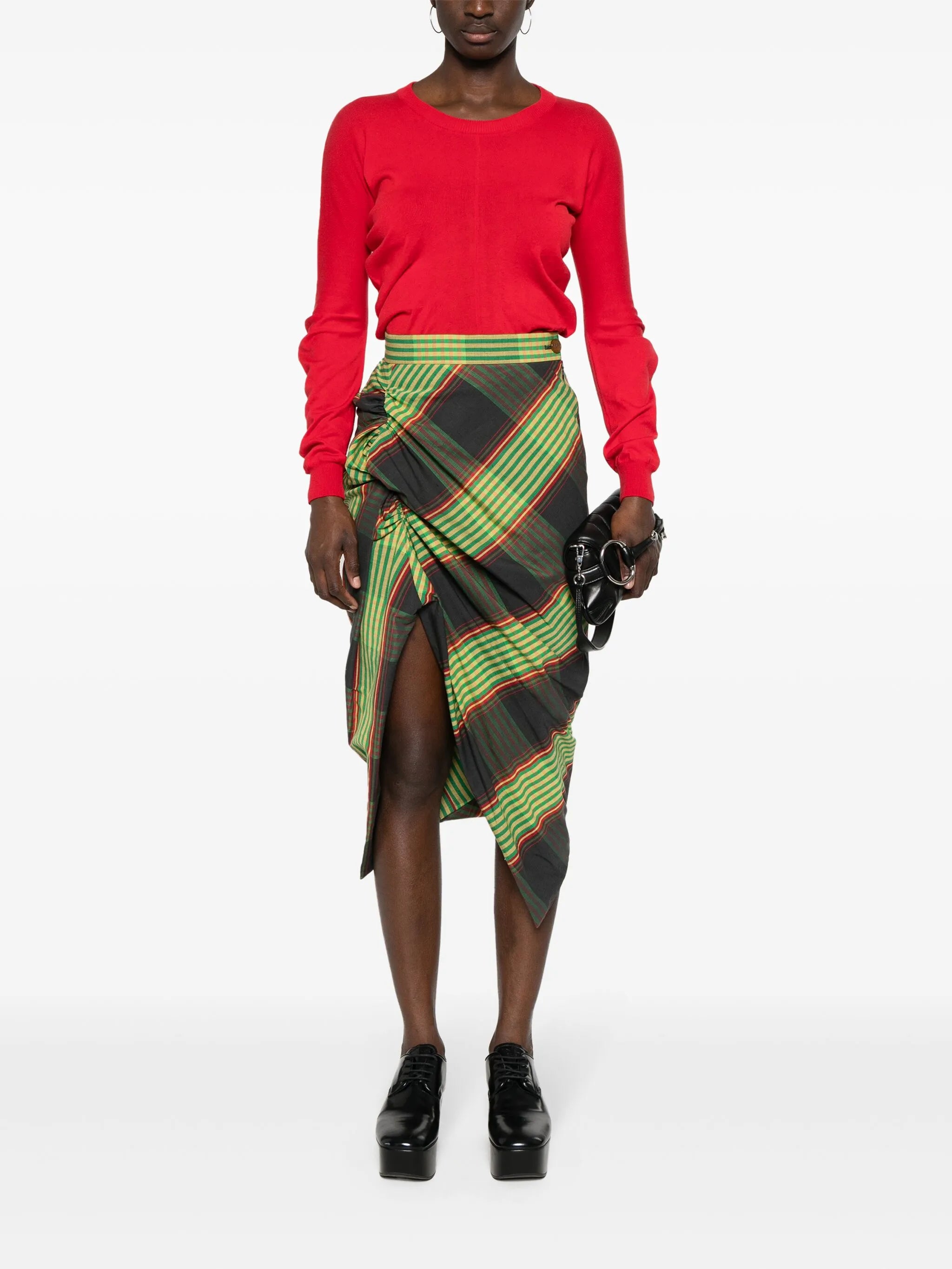 Combat Tartan-motif skirt