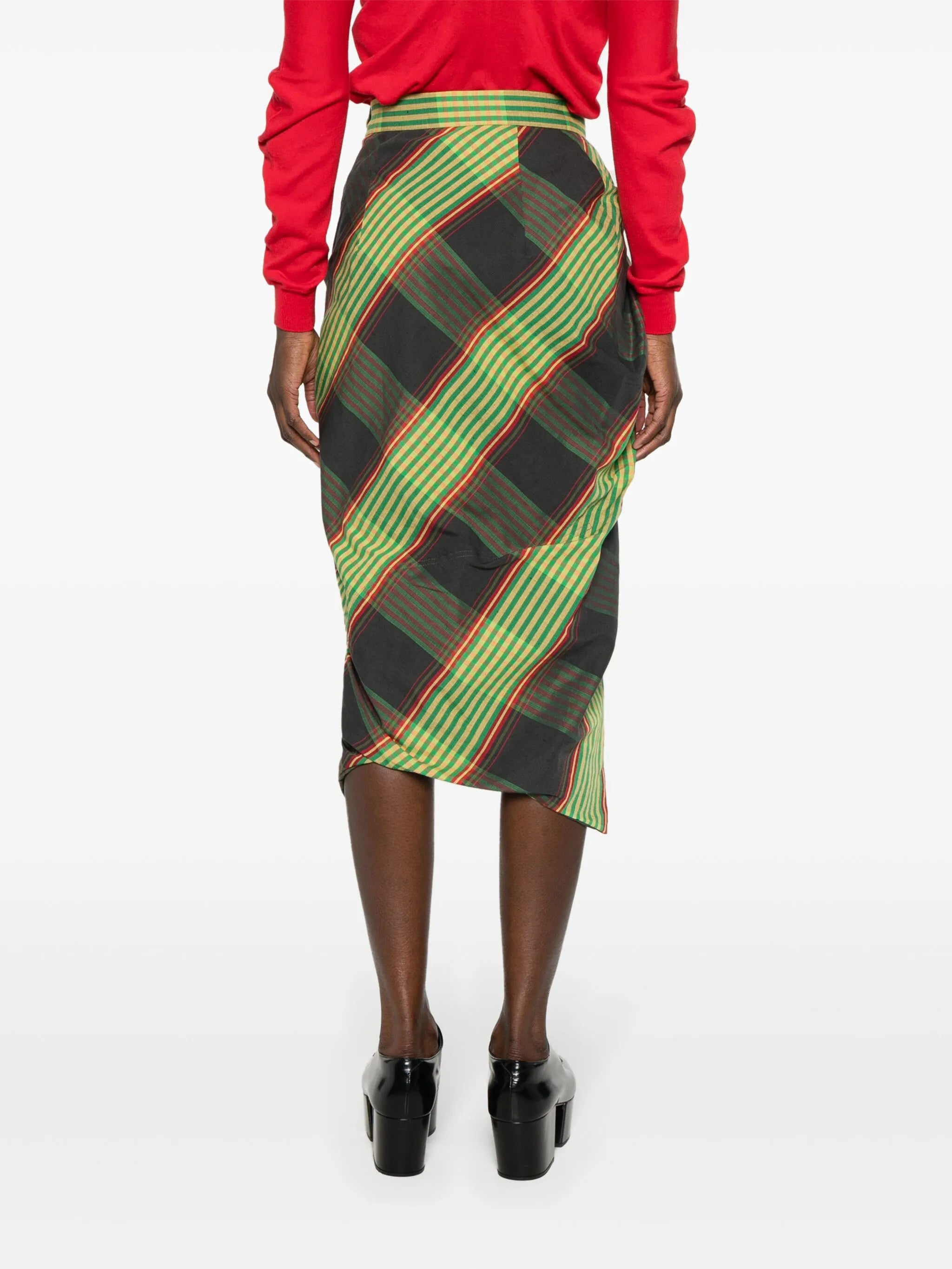 Combat Tartan-motif skirt