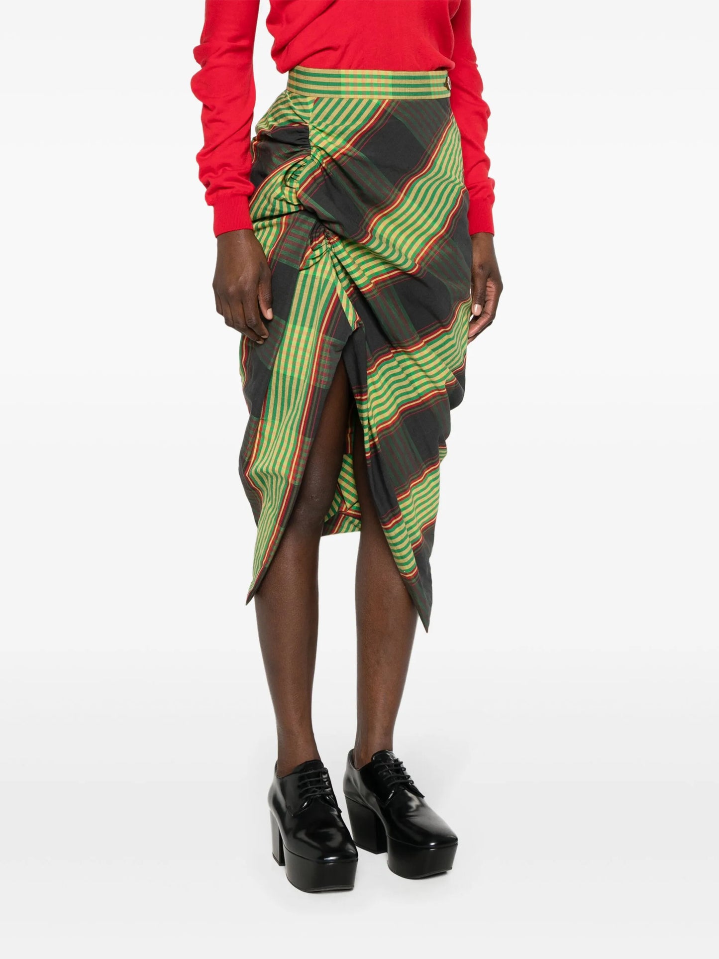 Combat Tartan-motif skirt