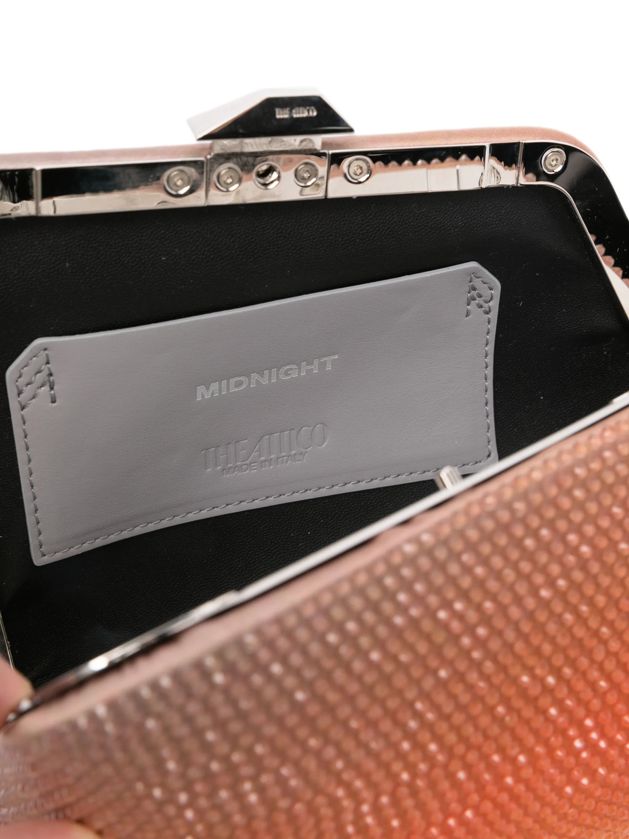 Midnight ombré-effect clutch