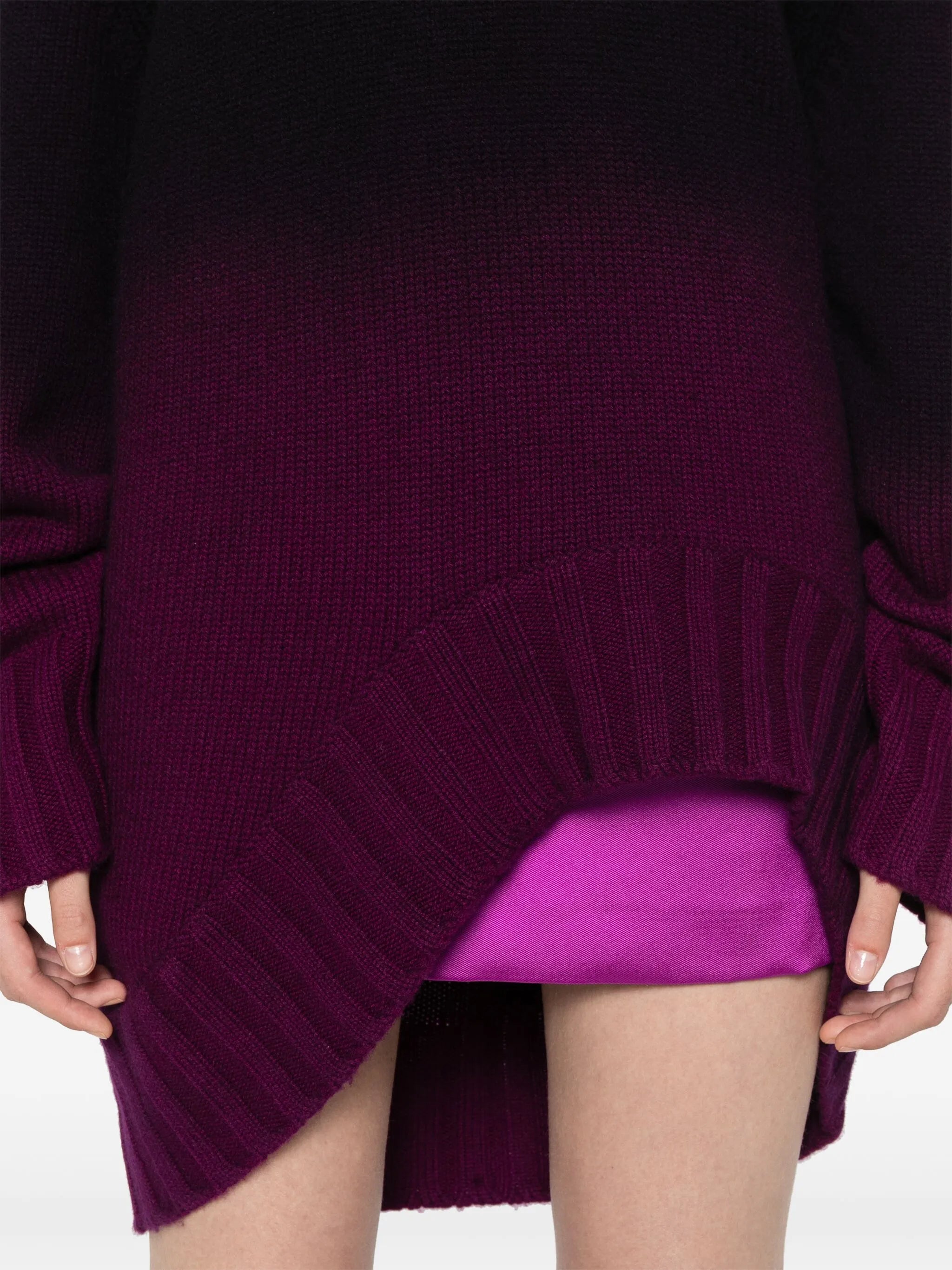 ombré-effect long-length jumper