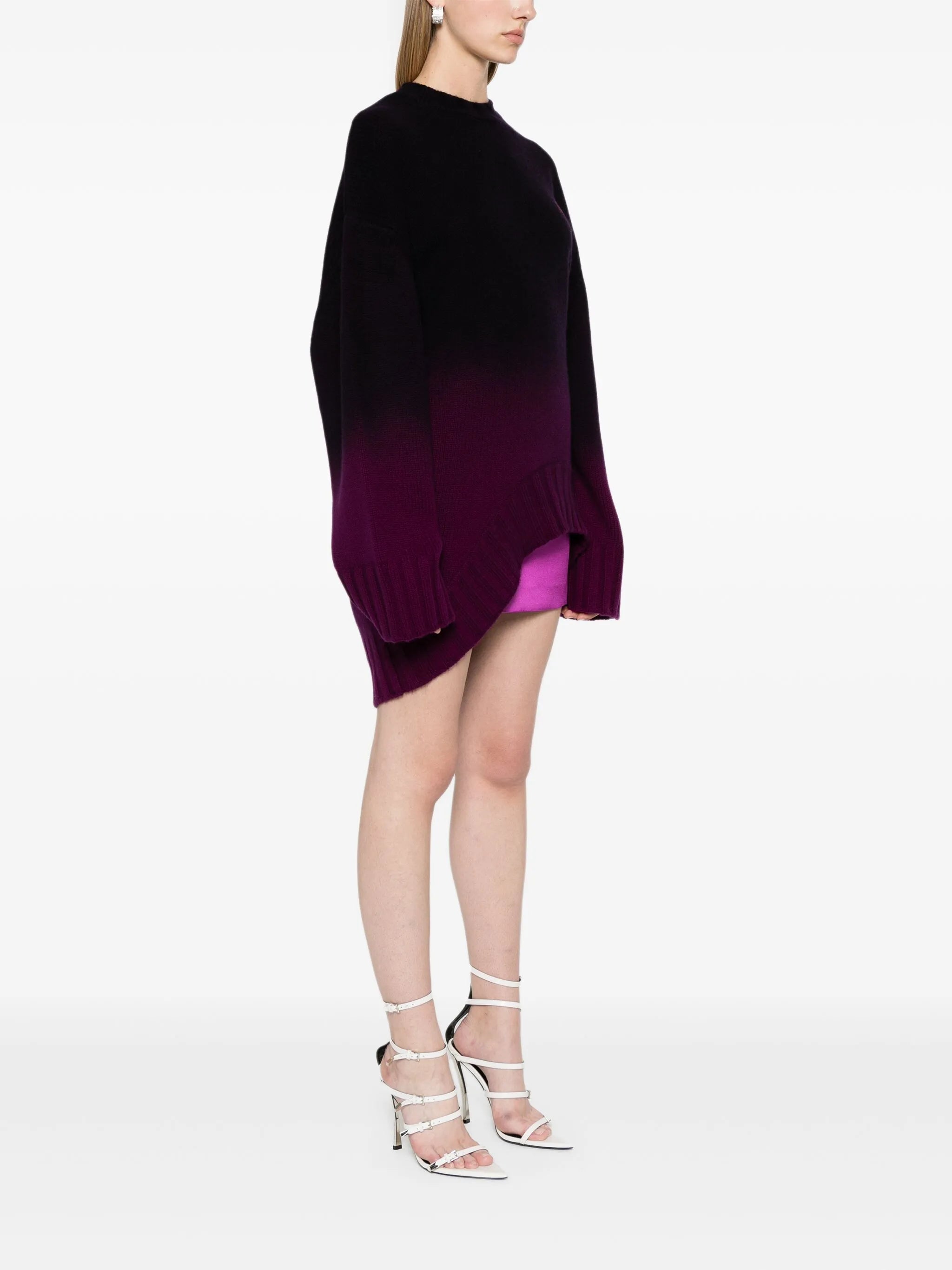 ombré-effect long-length jumper