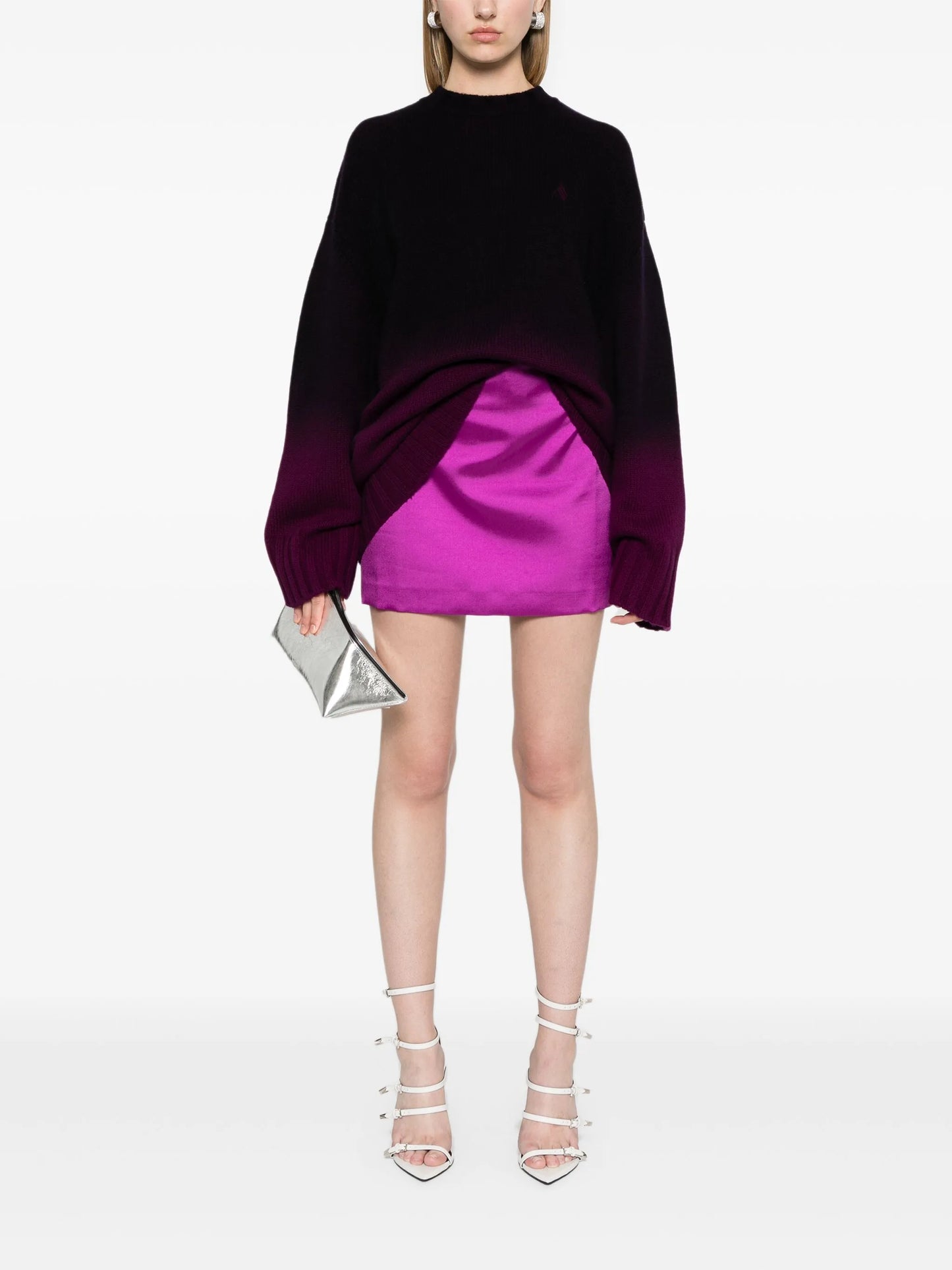ombré-effect long-length jumper