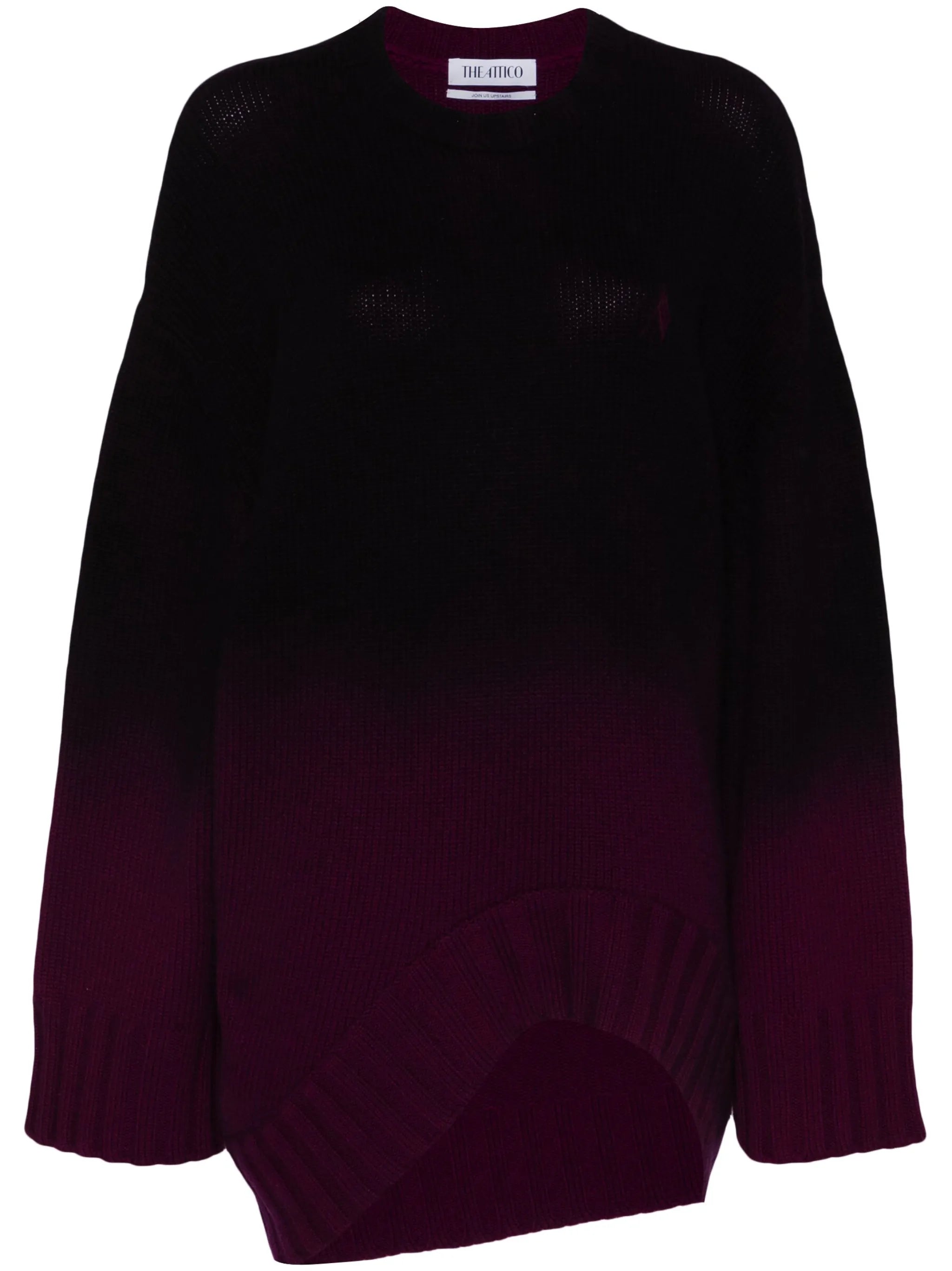 ombré-effect long-length jumper