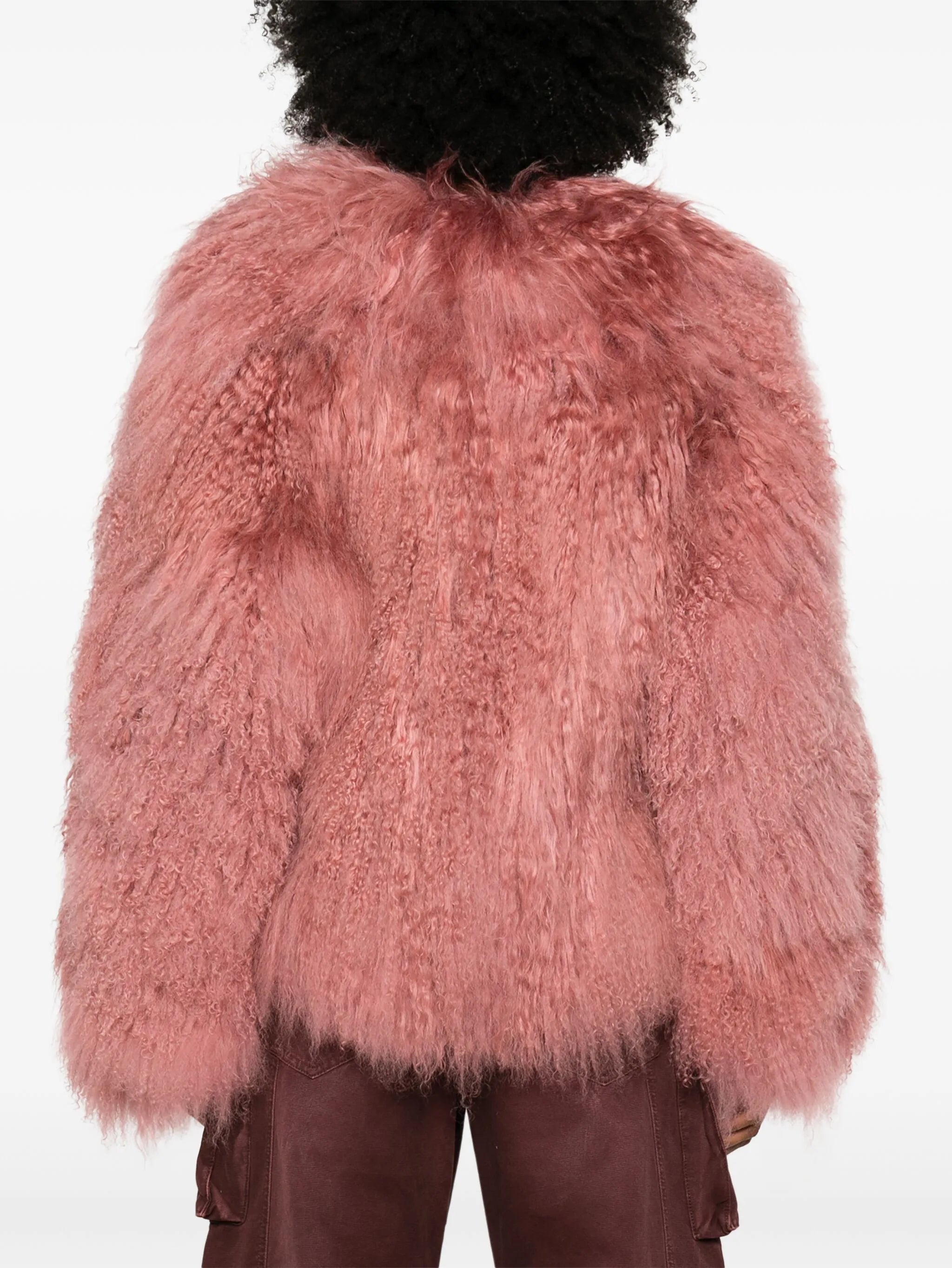 brushed shearling jacket