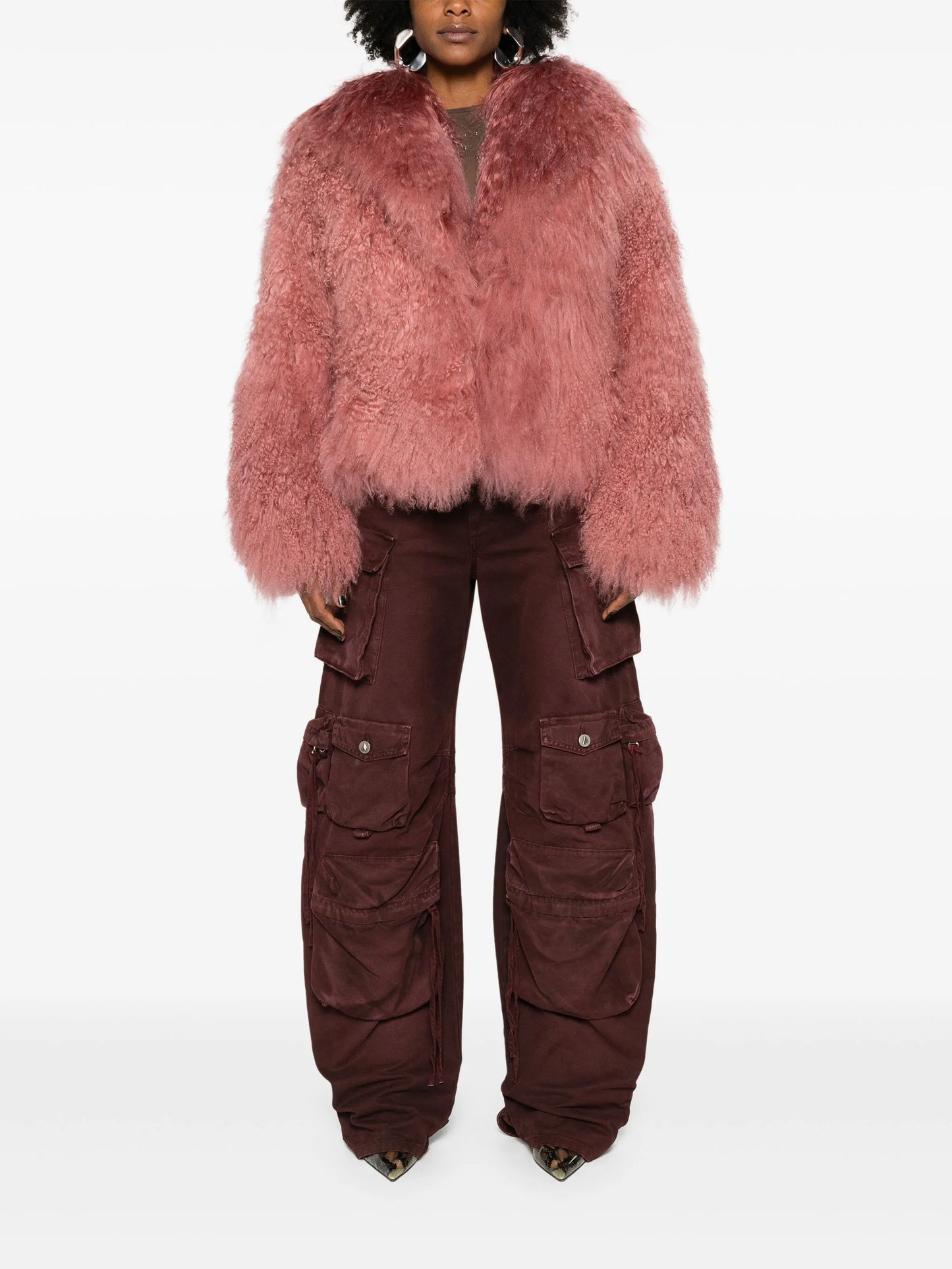 brushed shearling jacket