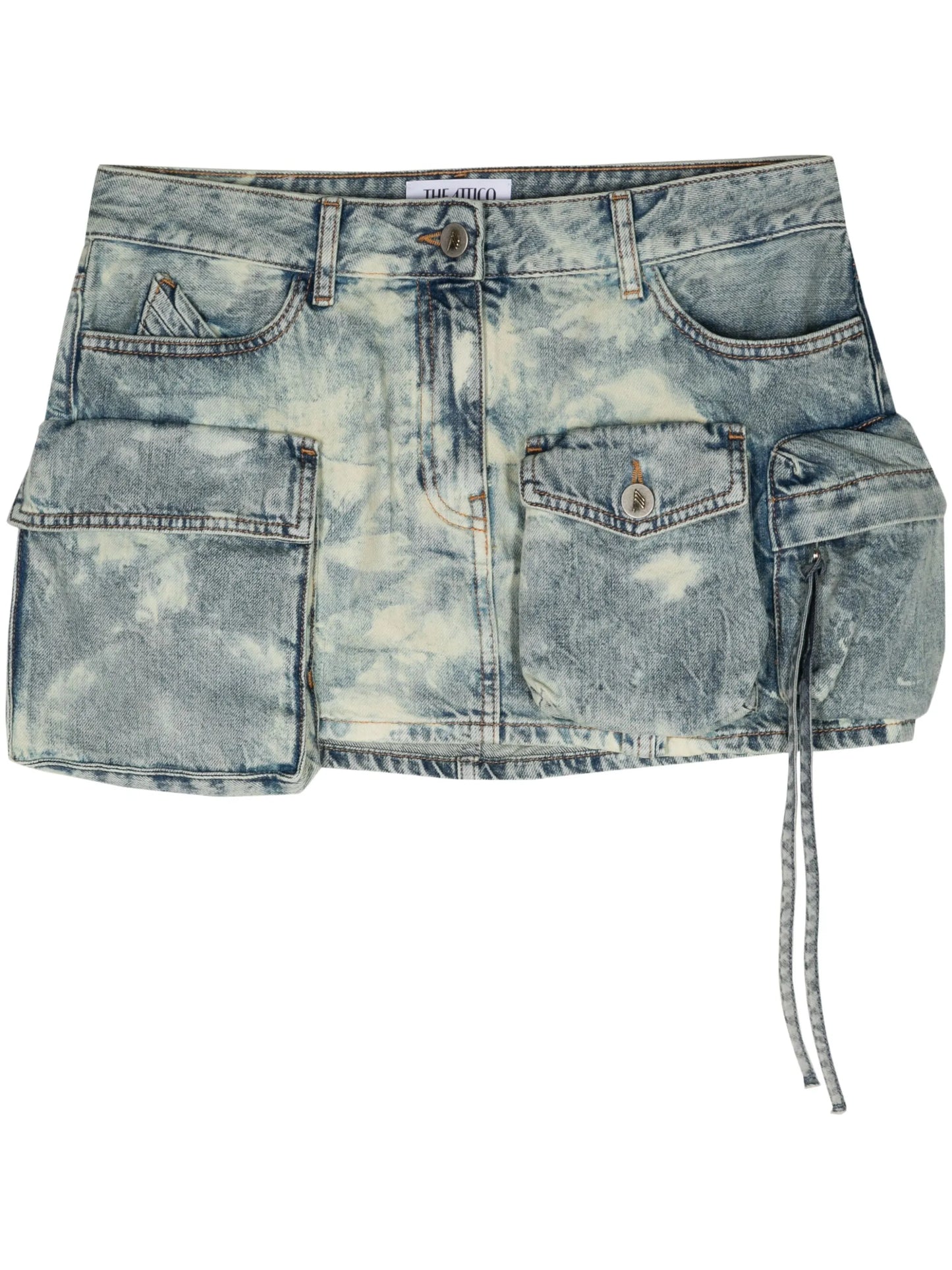 Fay bleach-wash mini skirt