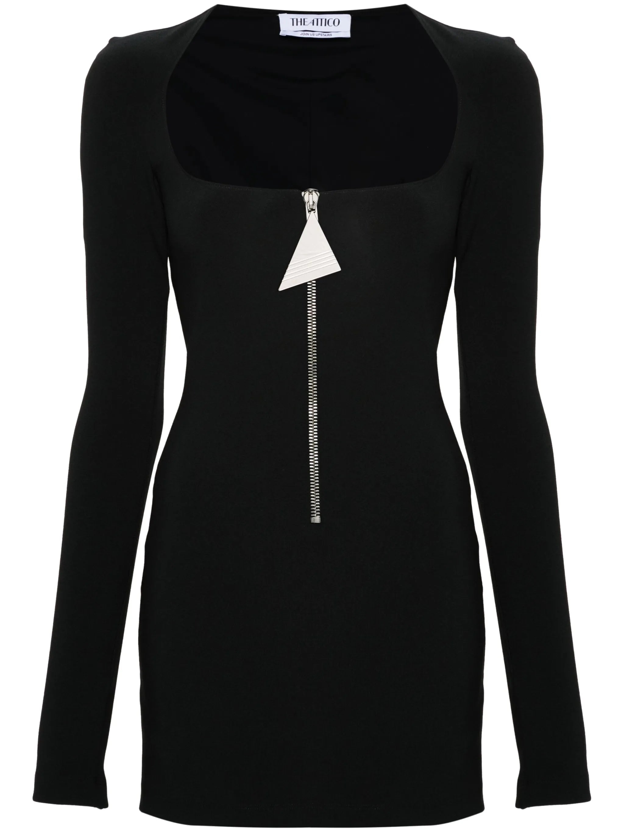 scoop-neck mini dress