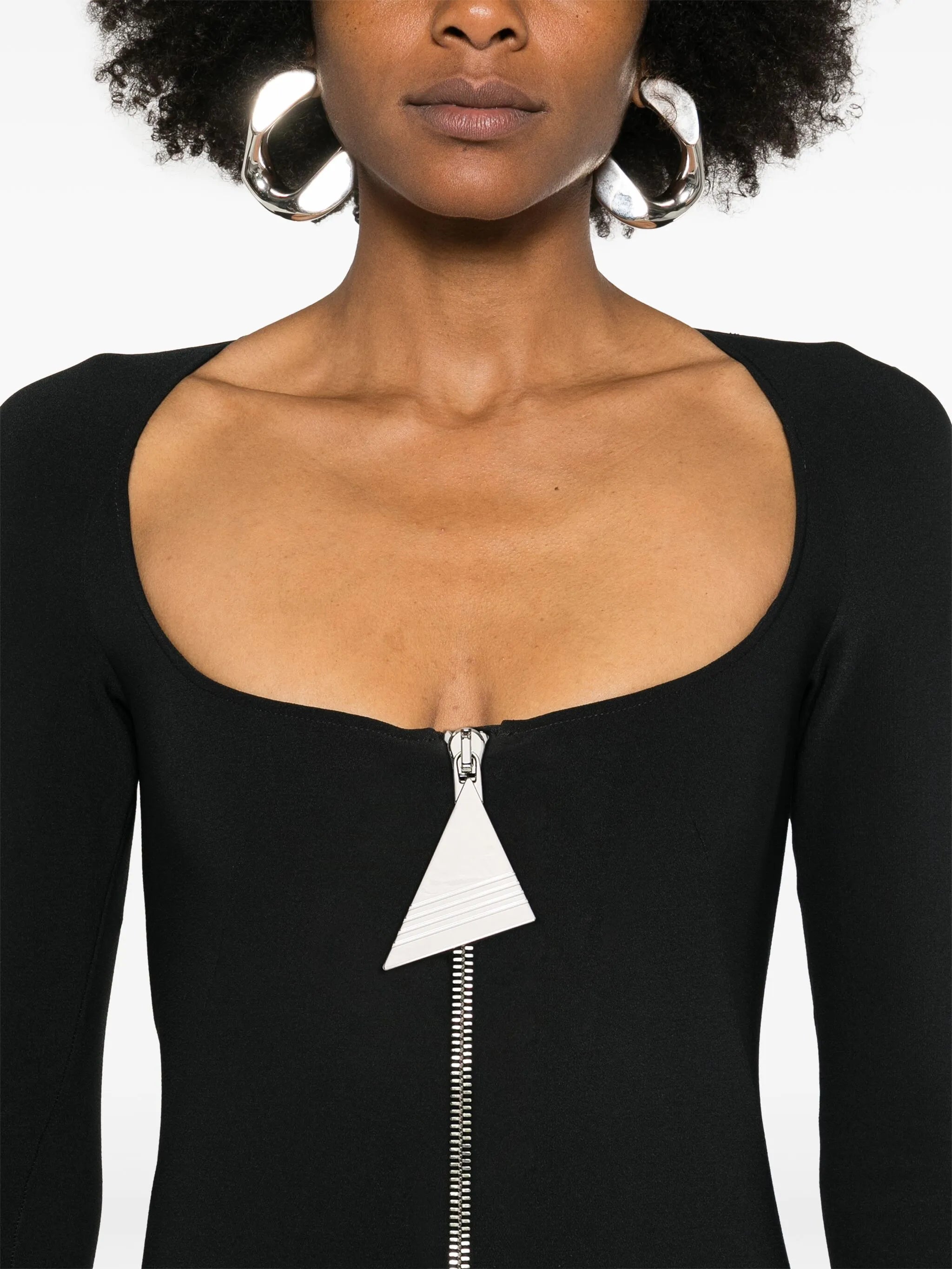 scoop-neck mini dress