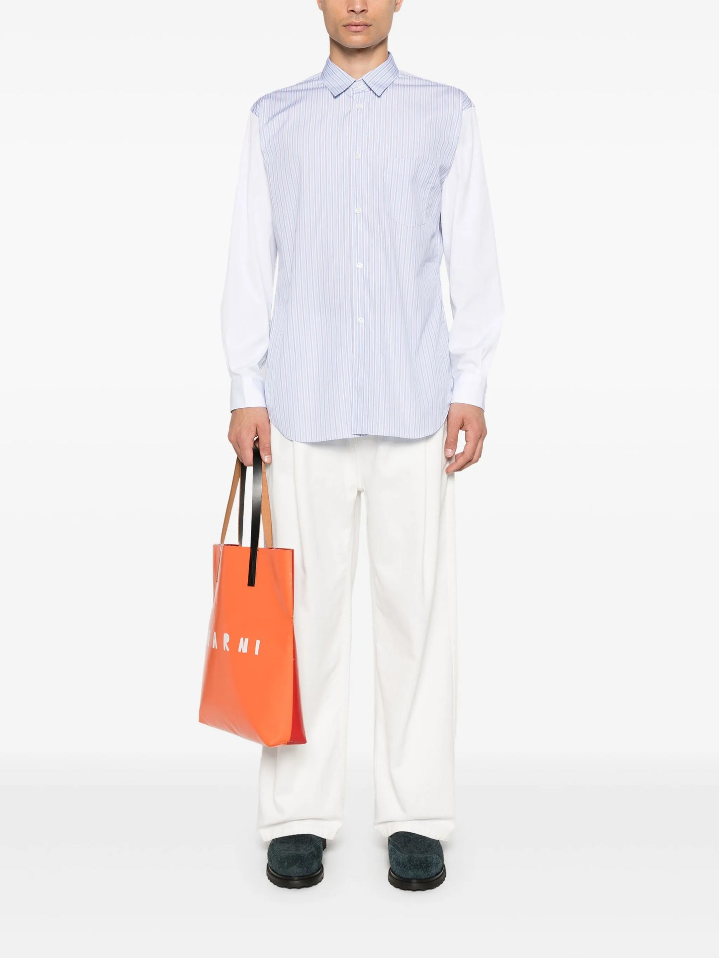 halo-stripe shirt