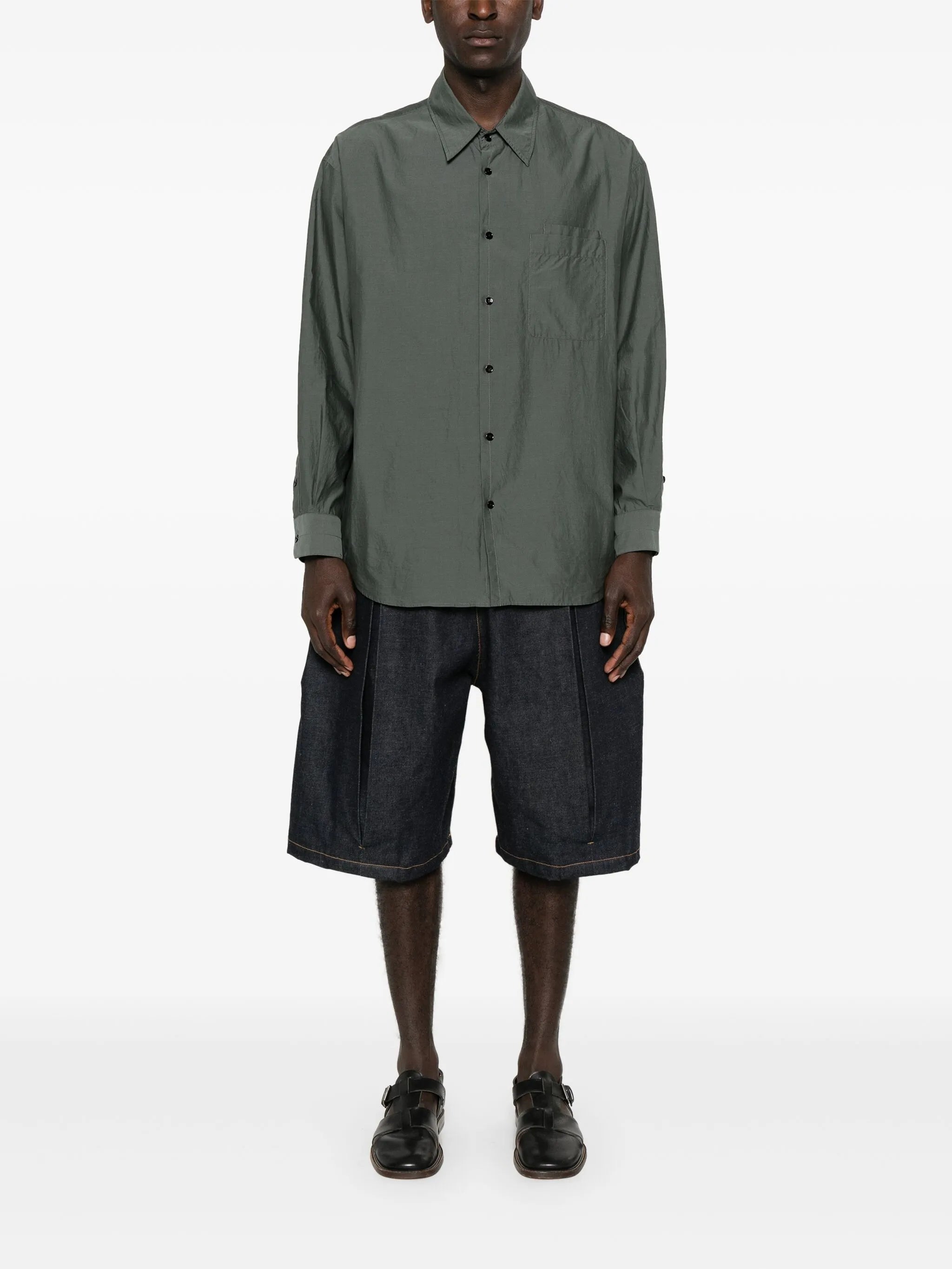 double-pocket long-sleeve shirt