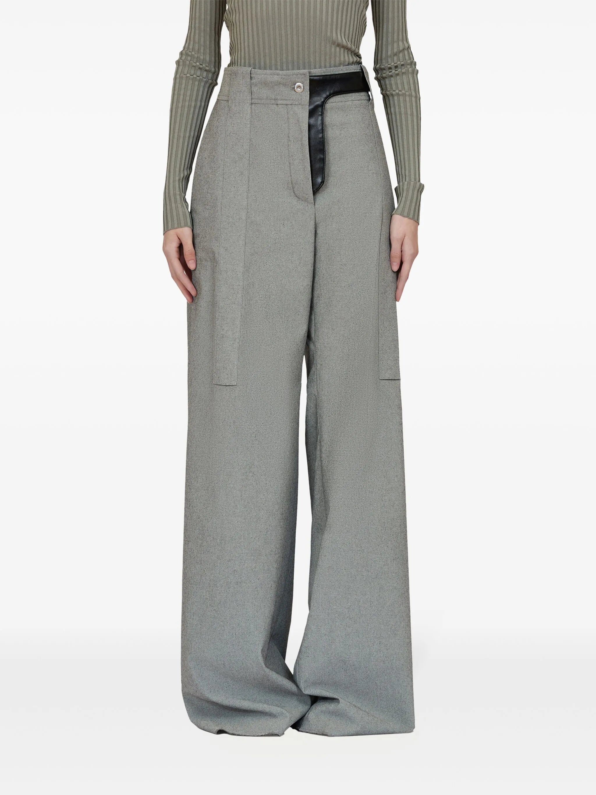 canvas palazzo trousers