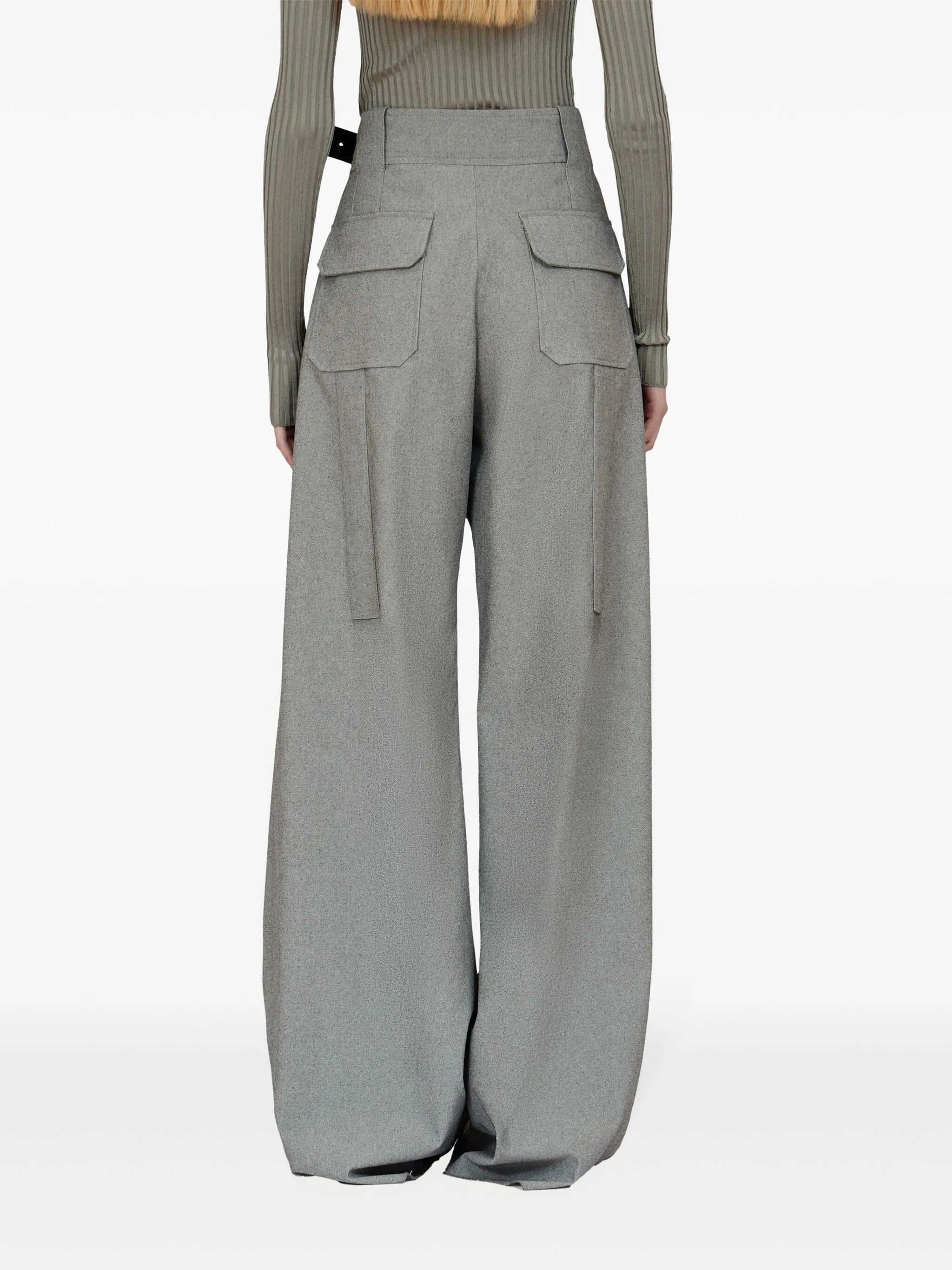 canvas palazzo trousers