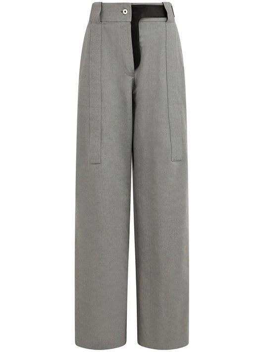 canvas palazzo trousers