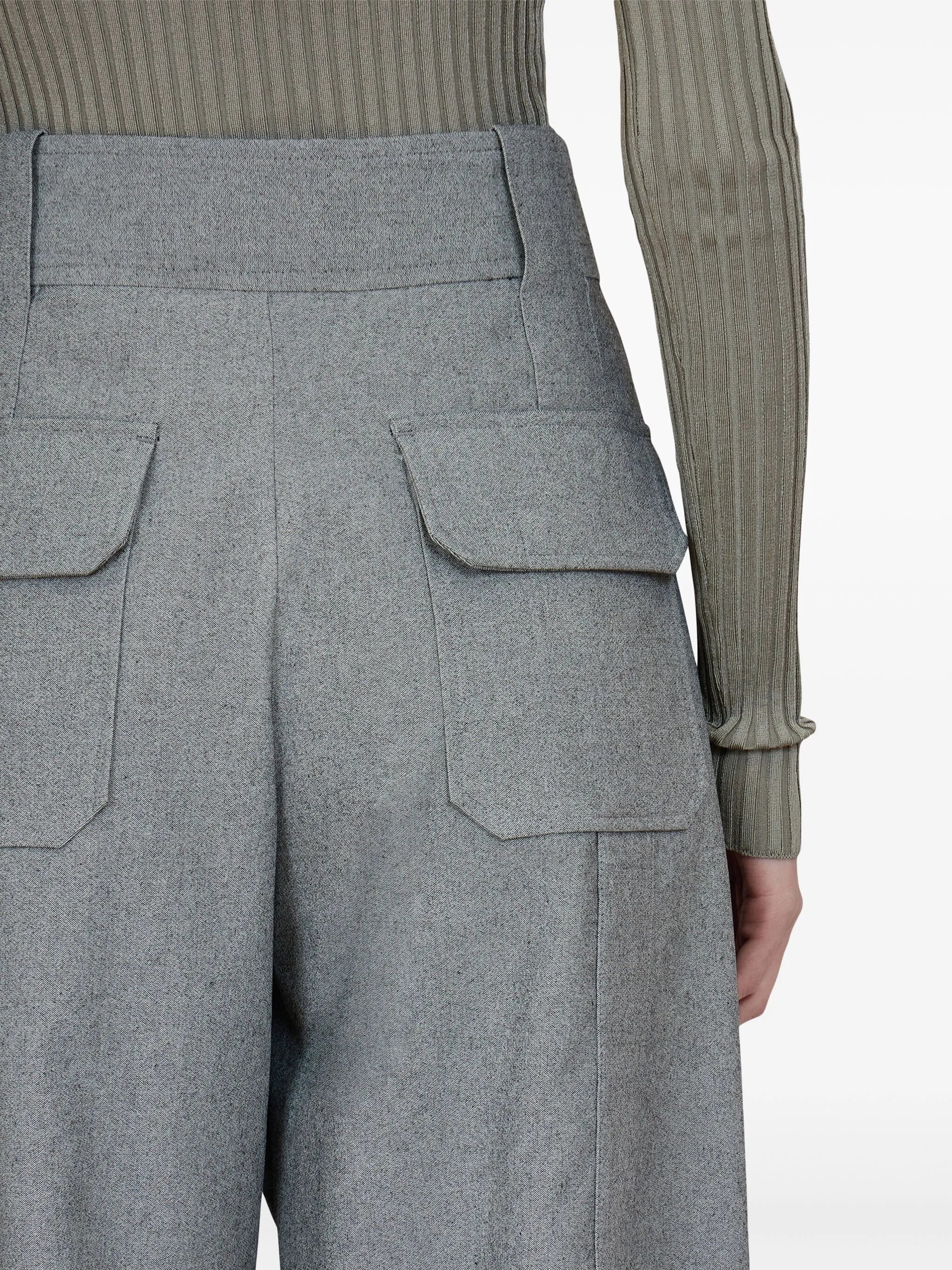 canvas palazzo trousers