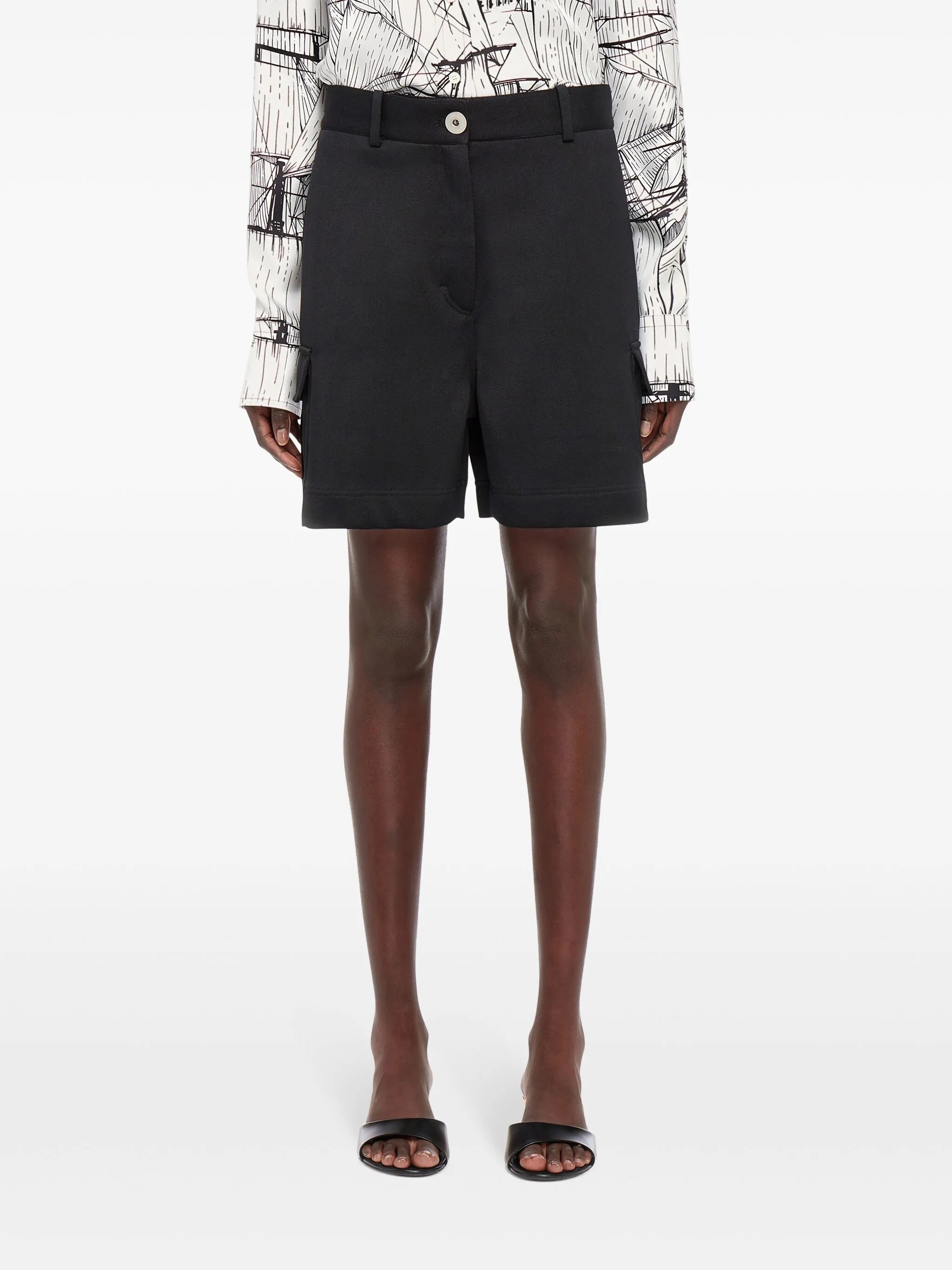 virgin wool utility shorts
