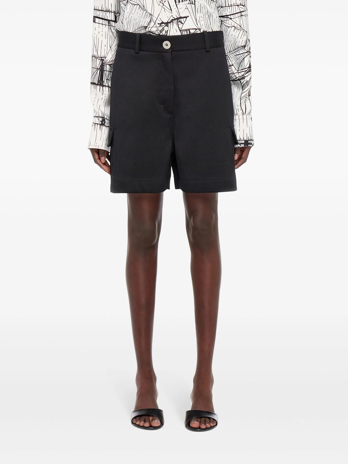 virgin wool utility shorts