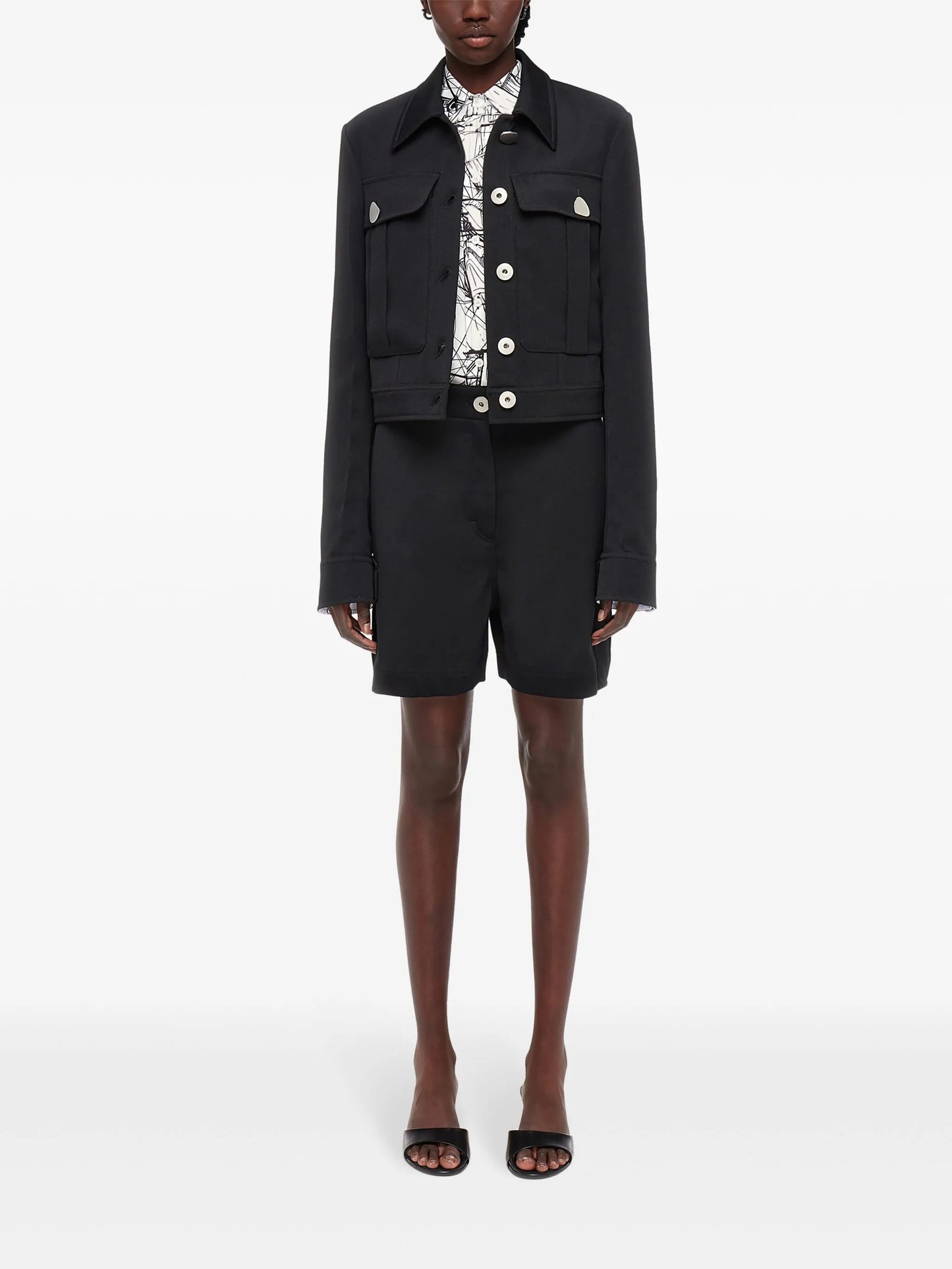 virgin wool utility shorts