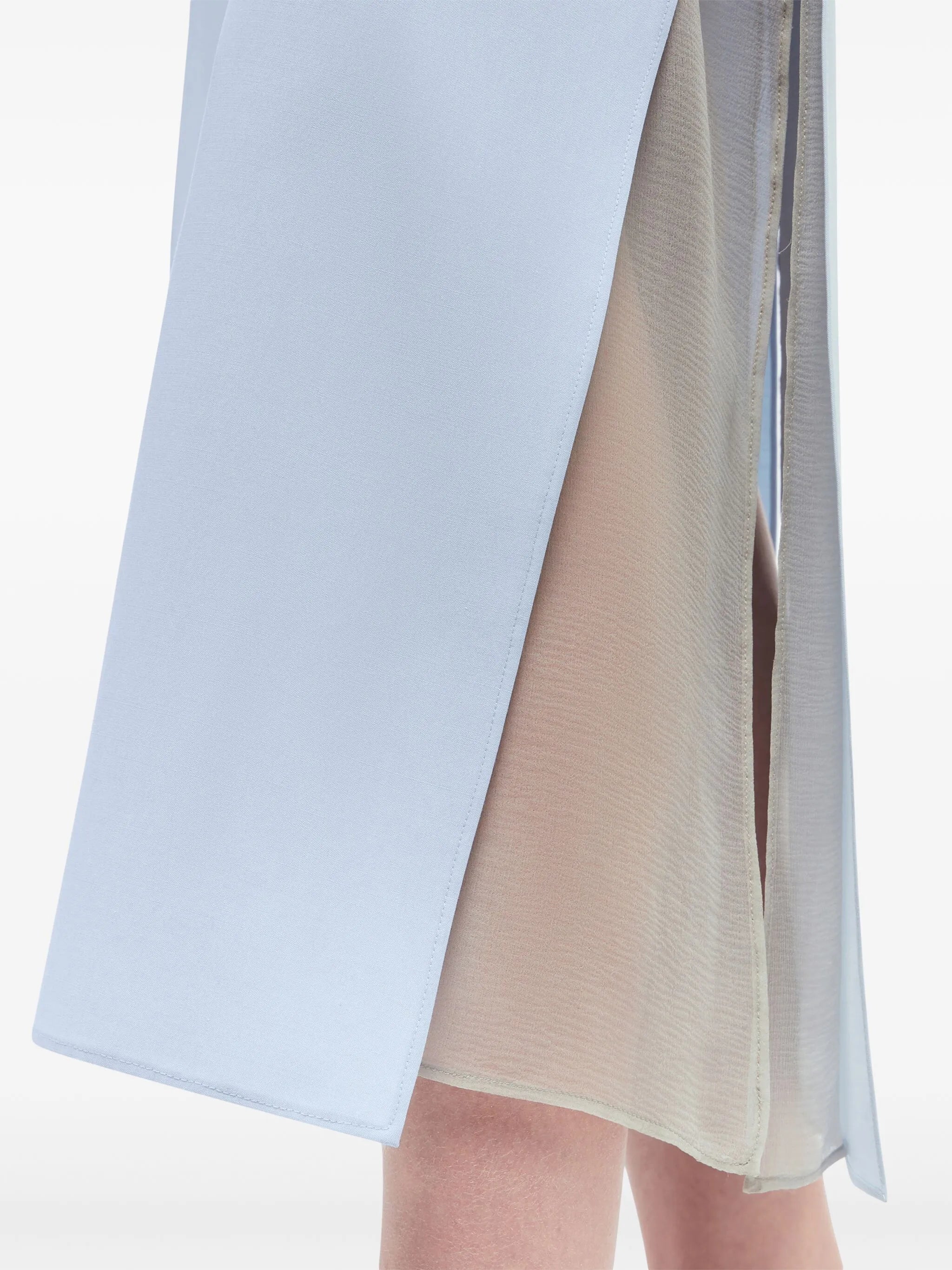 layered midi skirt