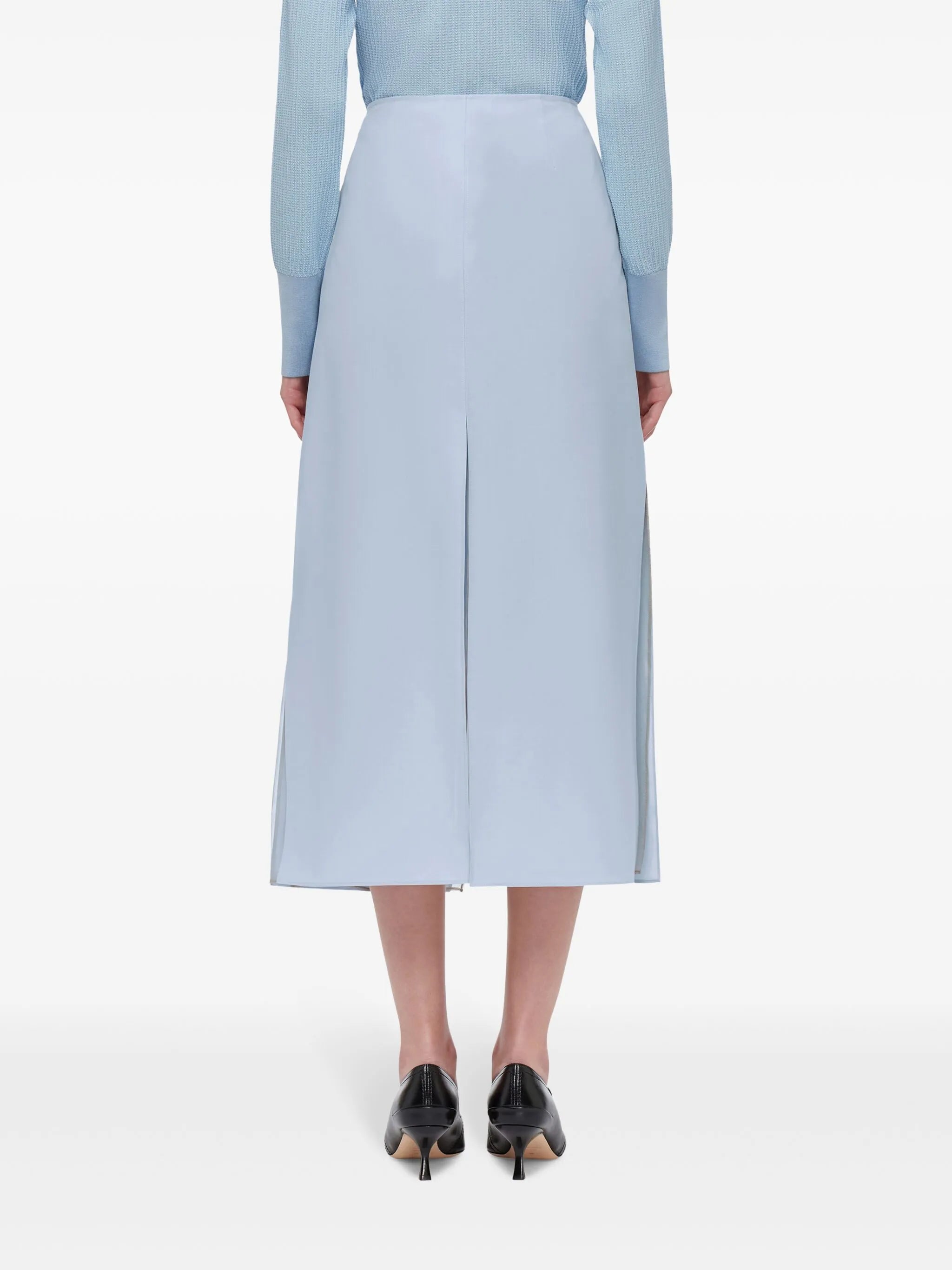 layered midi skirt