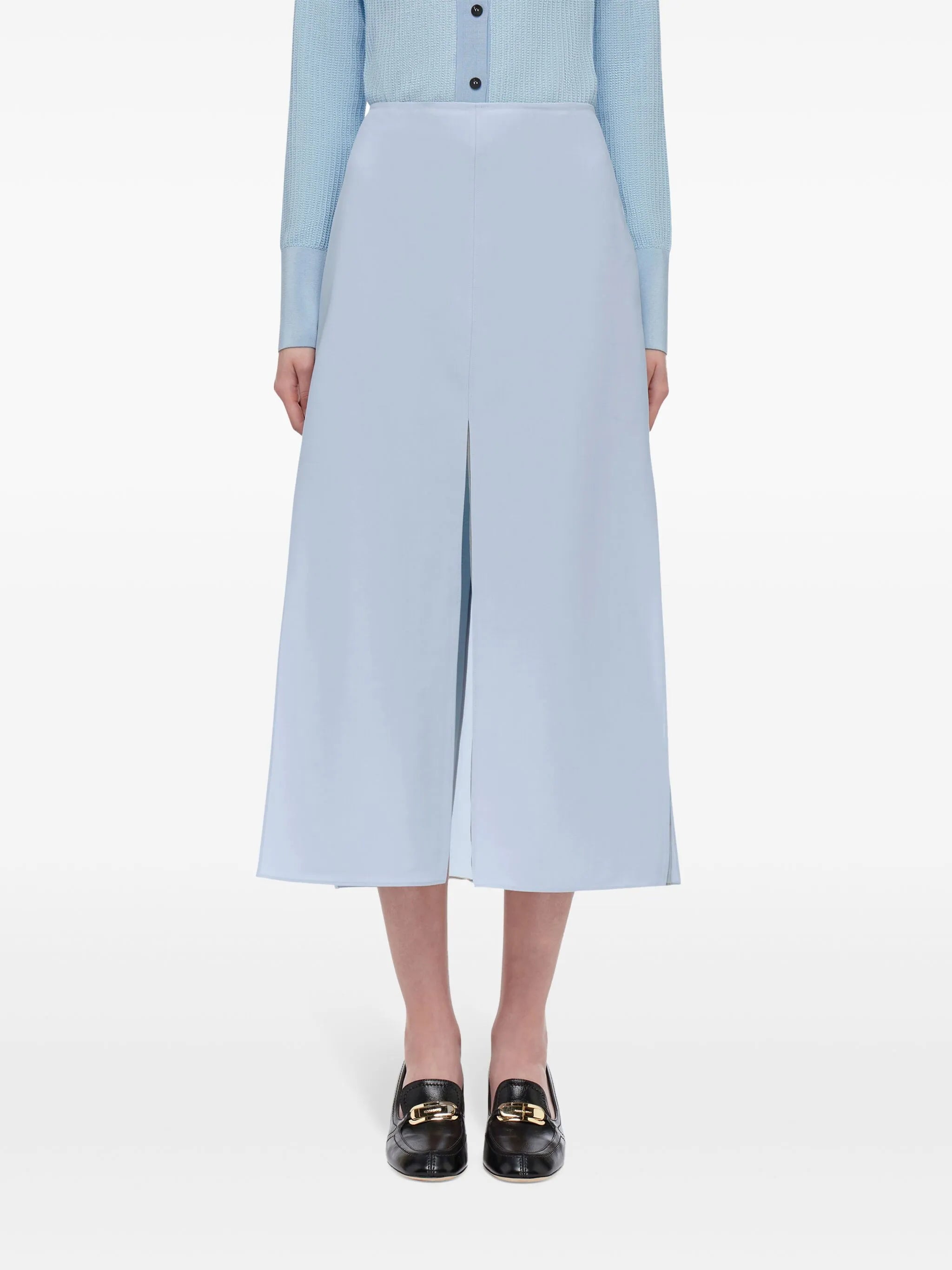 layered midi skirt