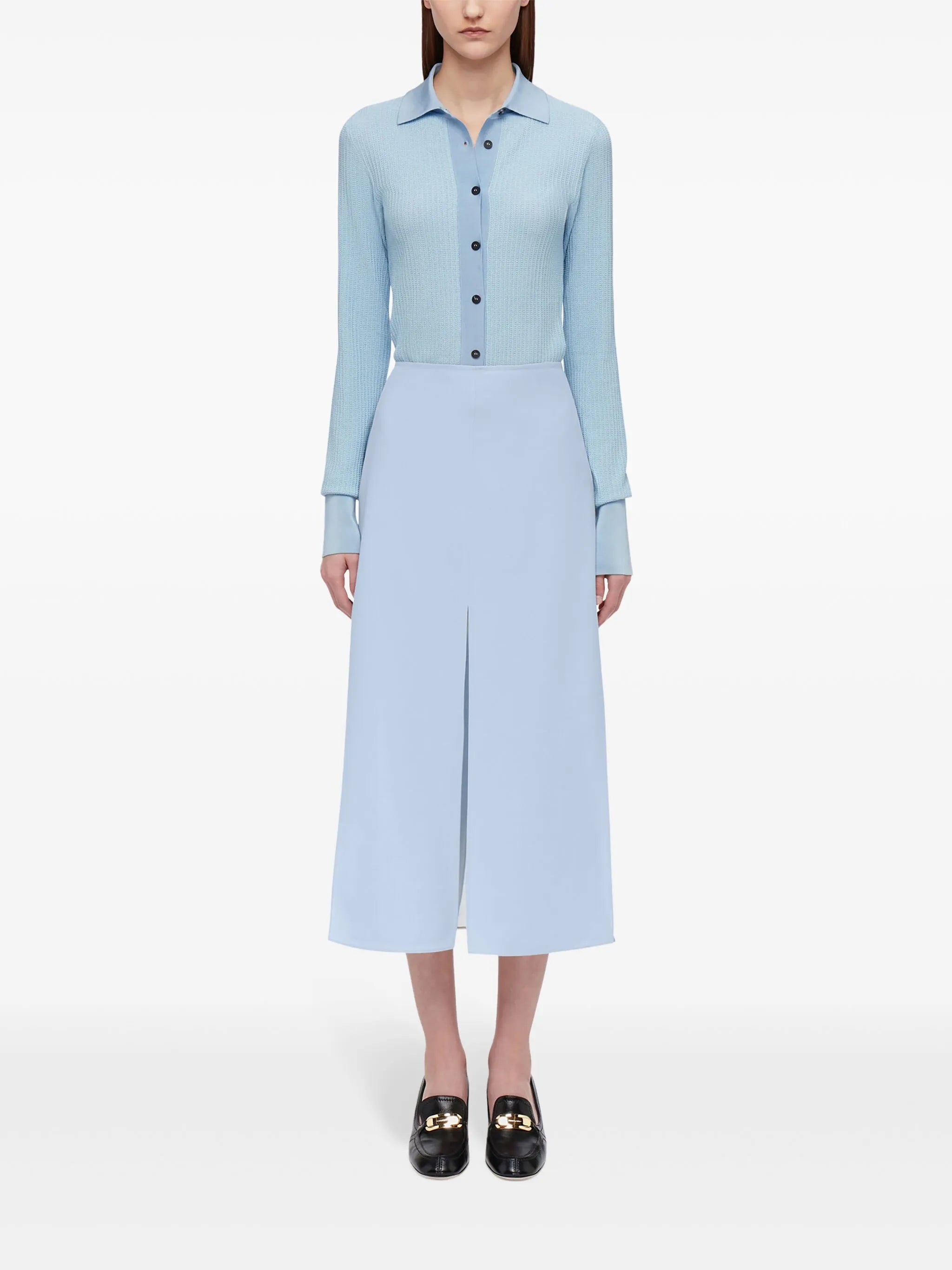 layered midi skirt