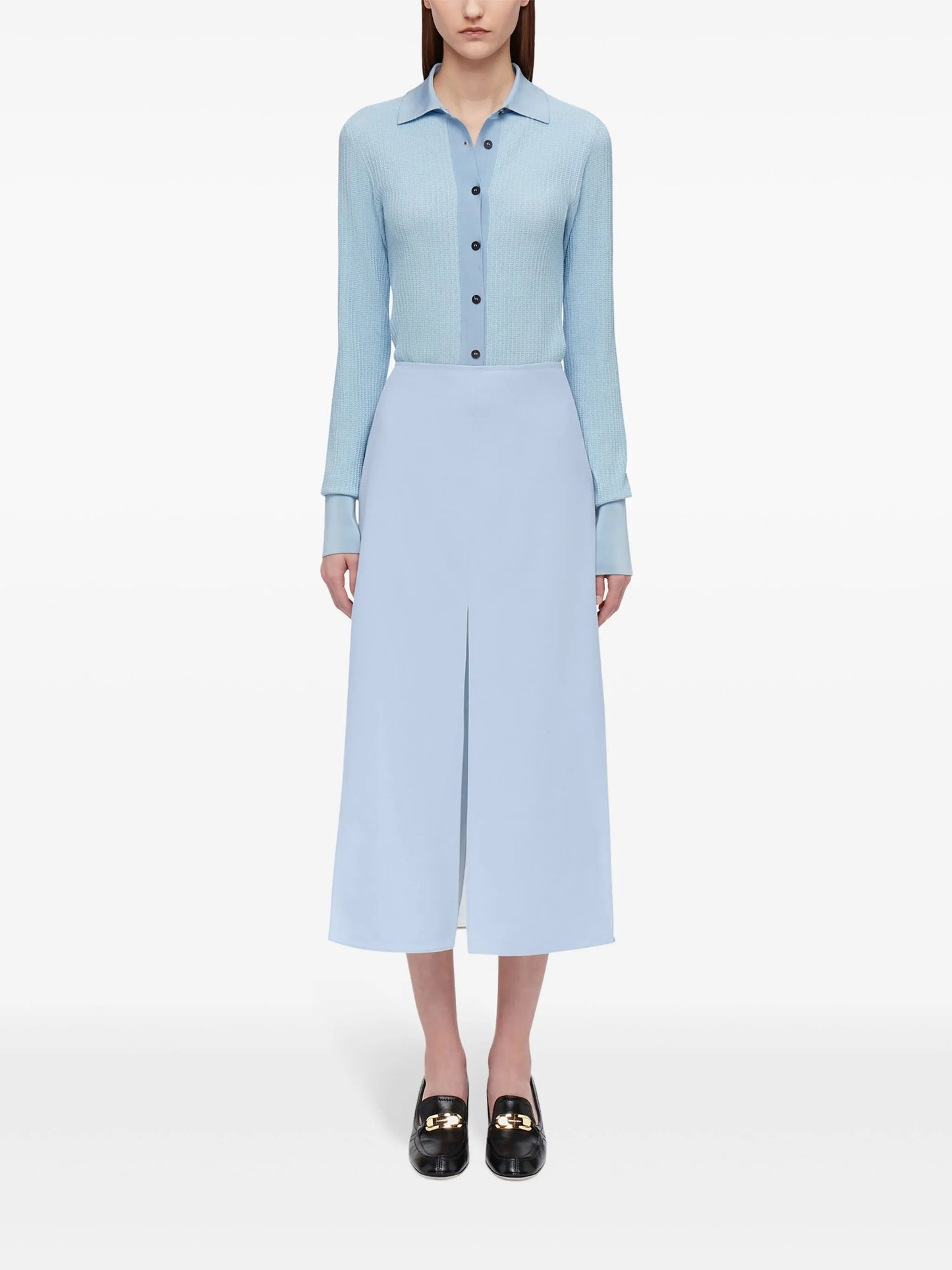 layered midi skirt