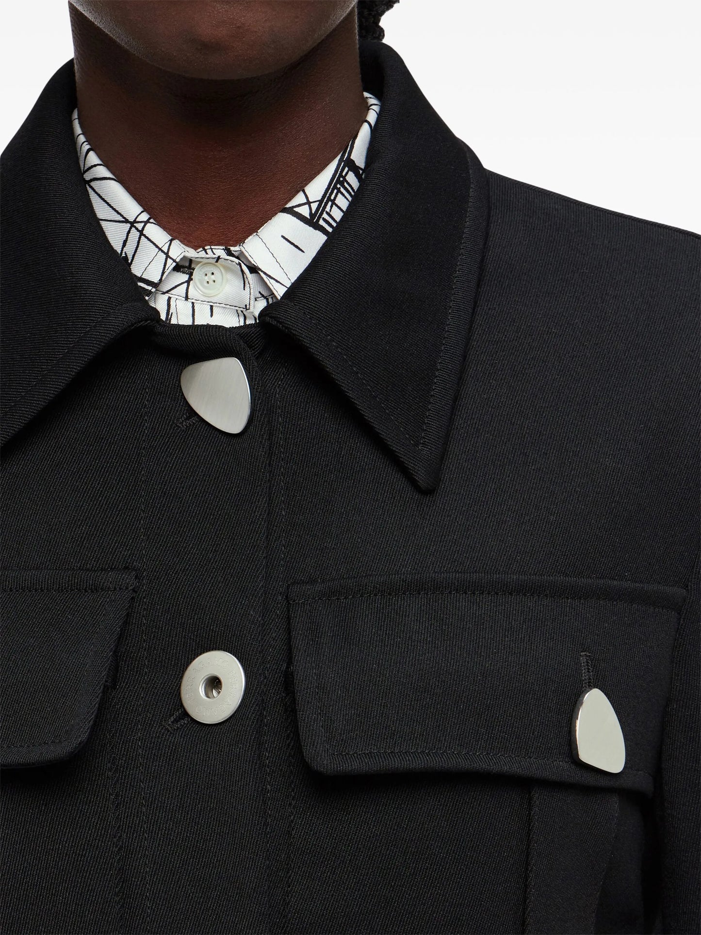 trucker style wool jacket
