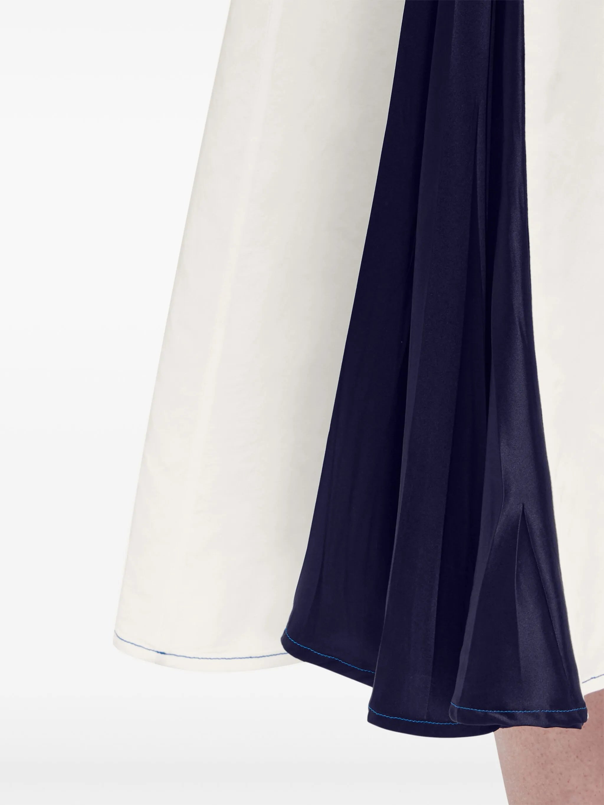 satin-inlay shirtdress