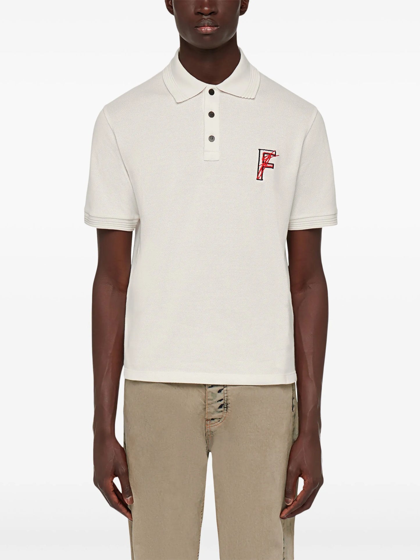 logo-embroidered polo shirt