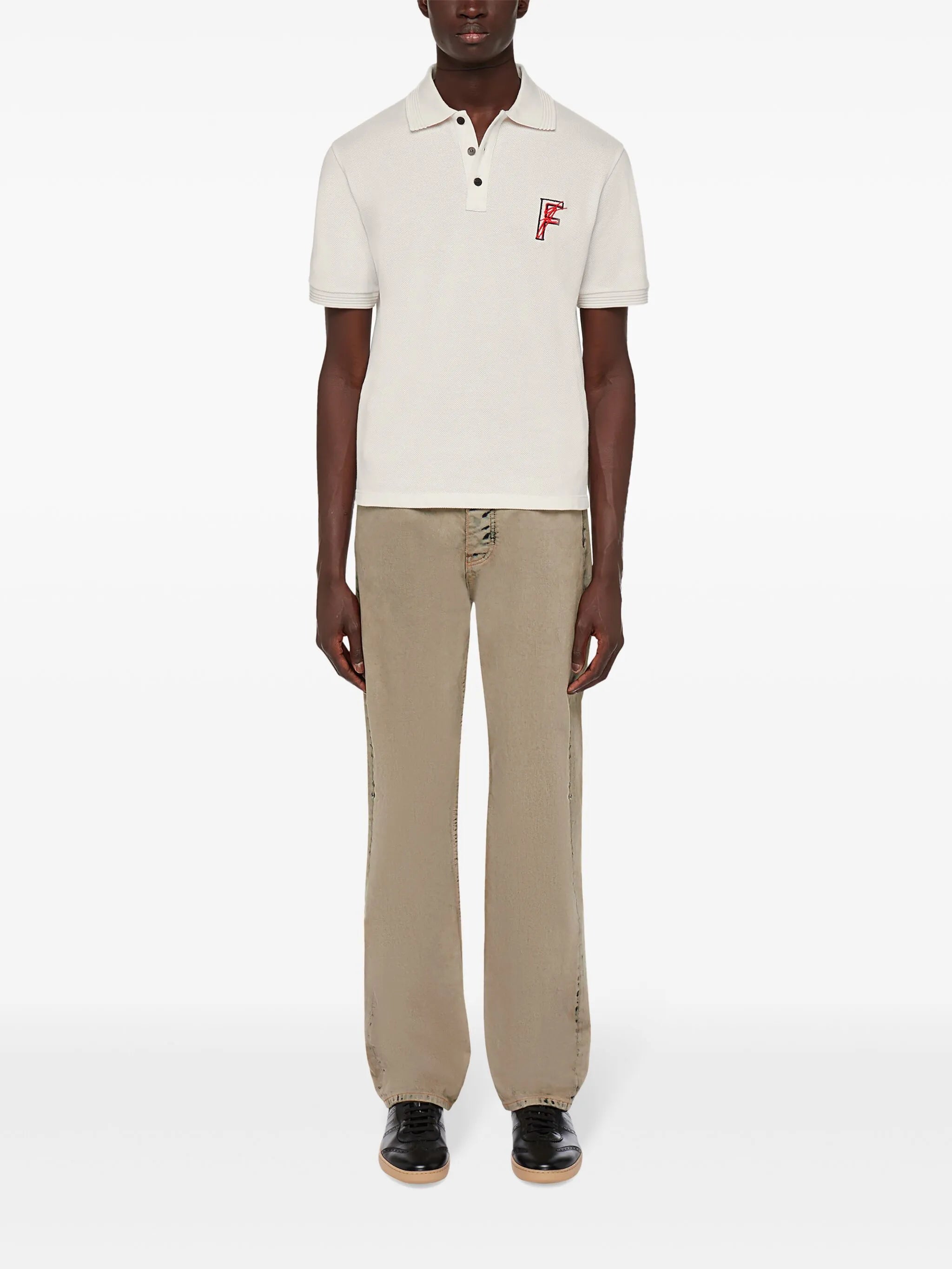 logo-embroidered polo shirt