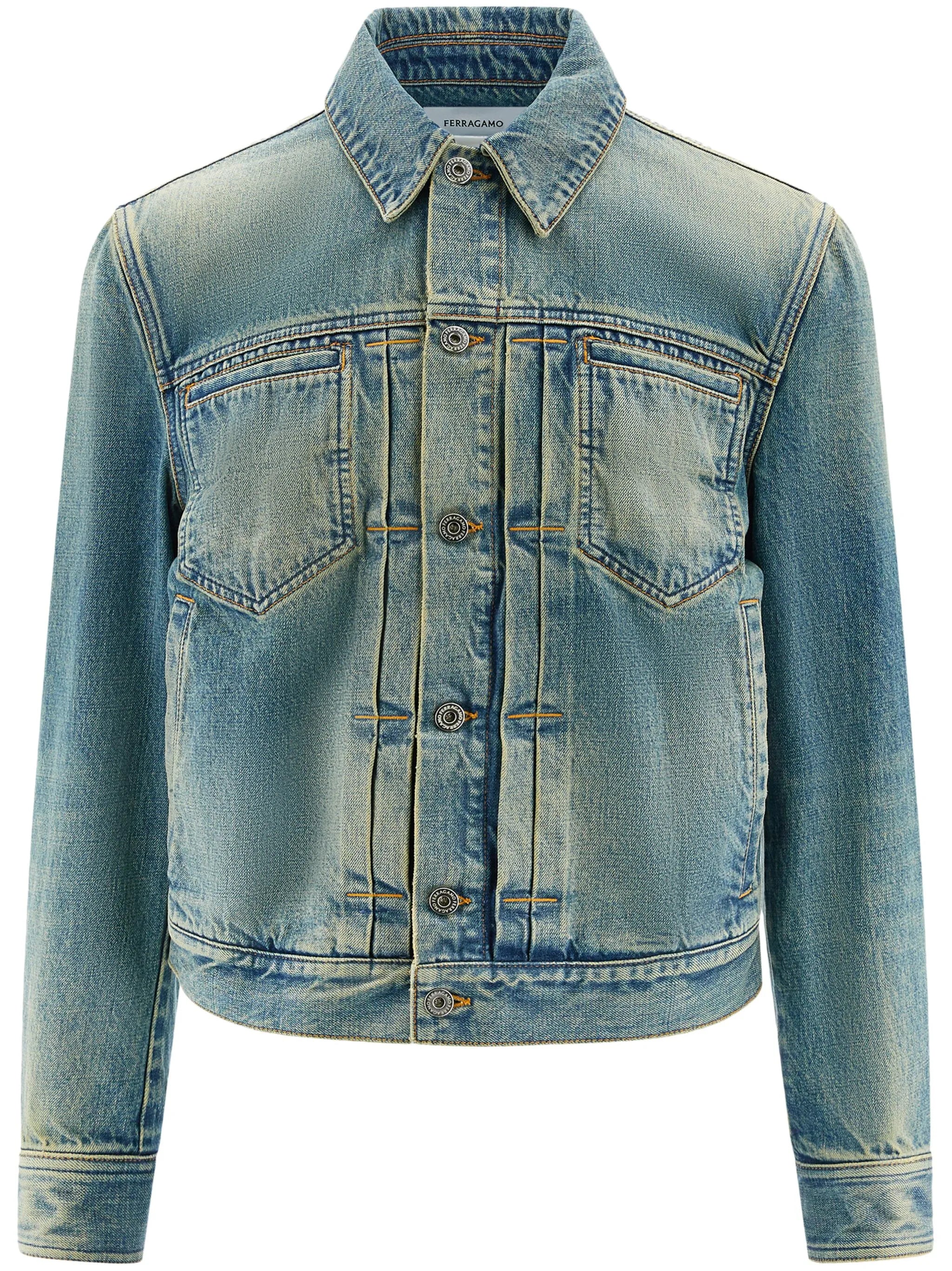 logo-engraved cotton jacket