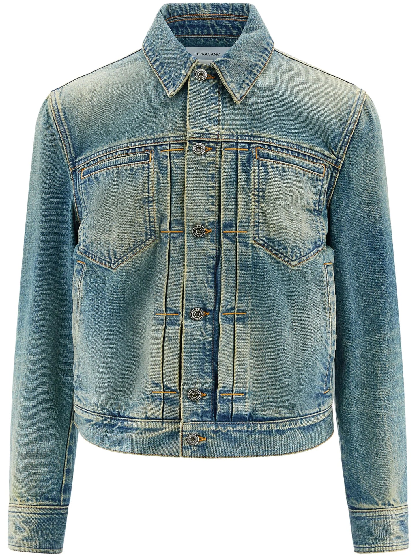 logo-engraved cotton jacket