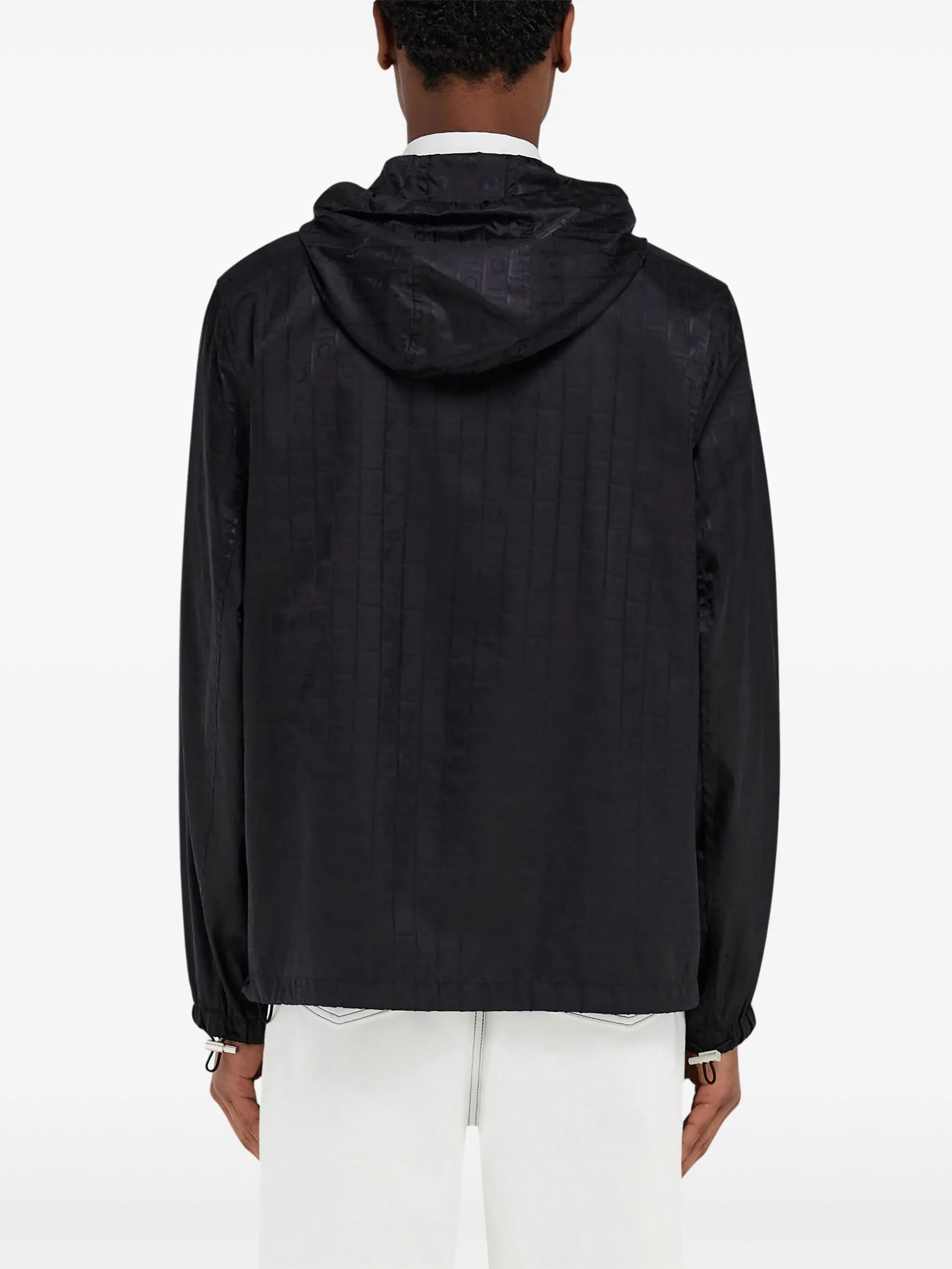 Gancini-jacquard rain jacket