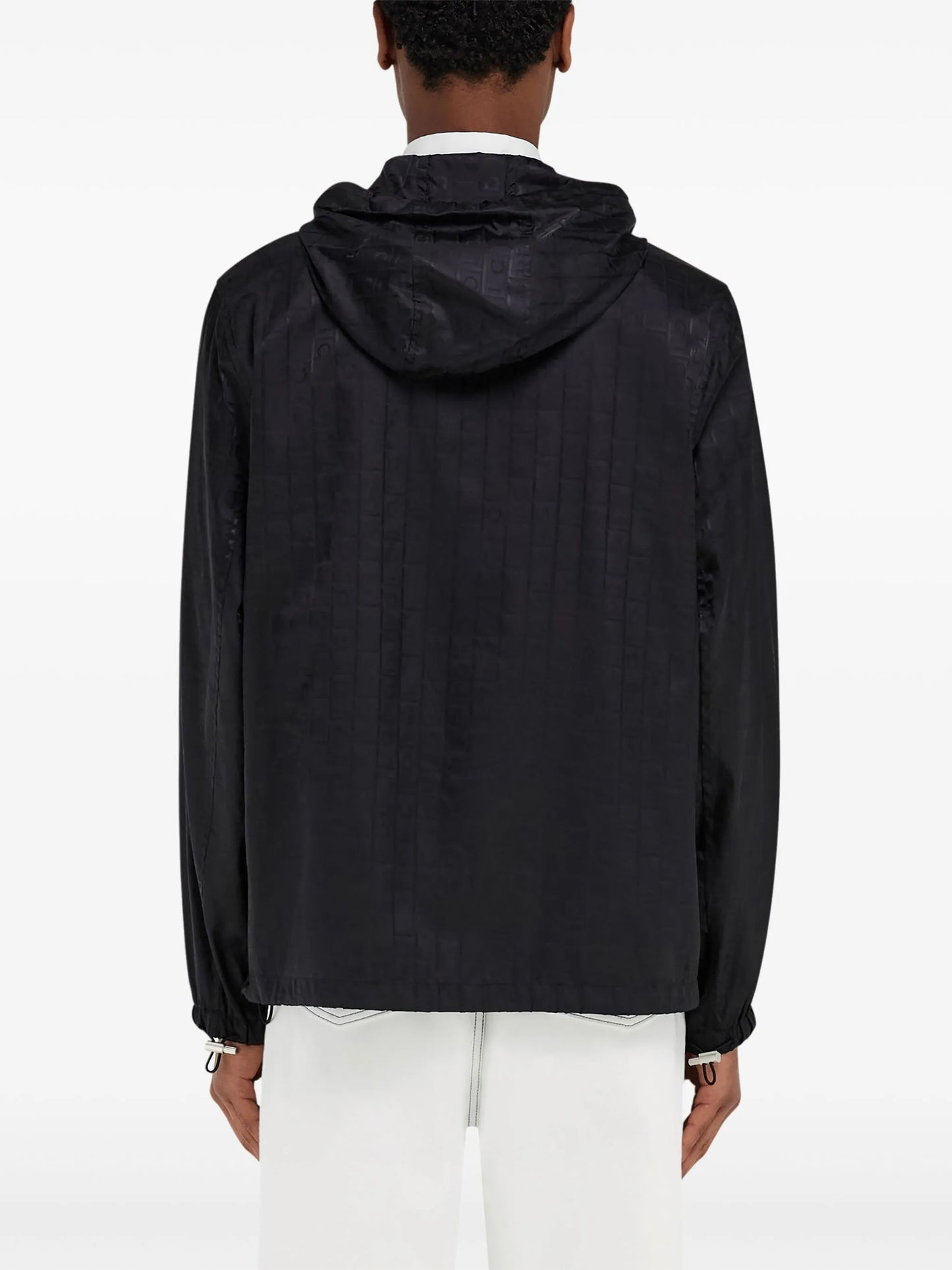 Gancini-jacquard rain jacket