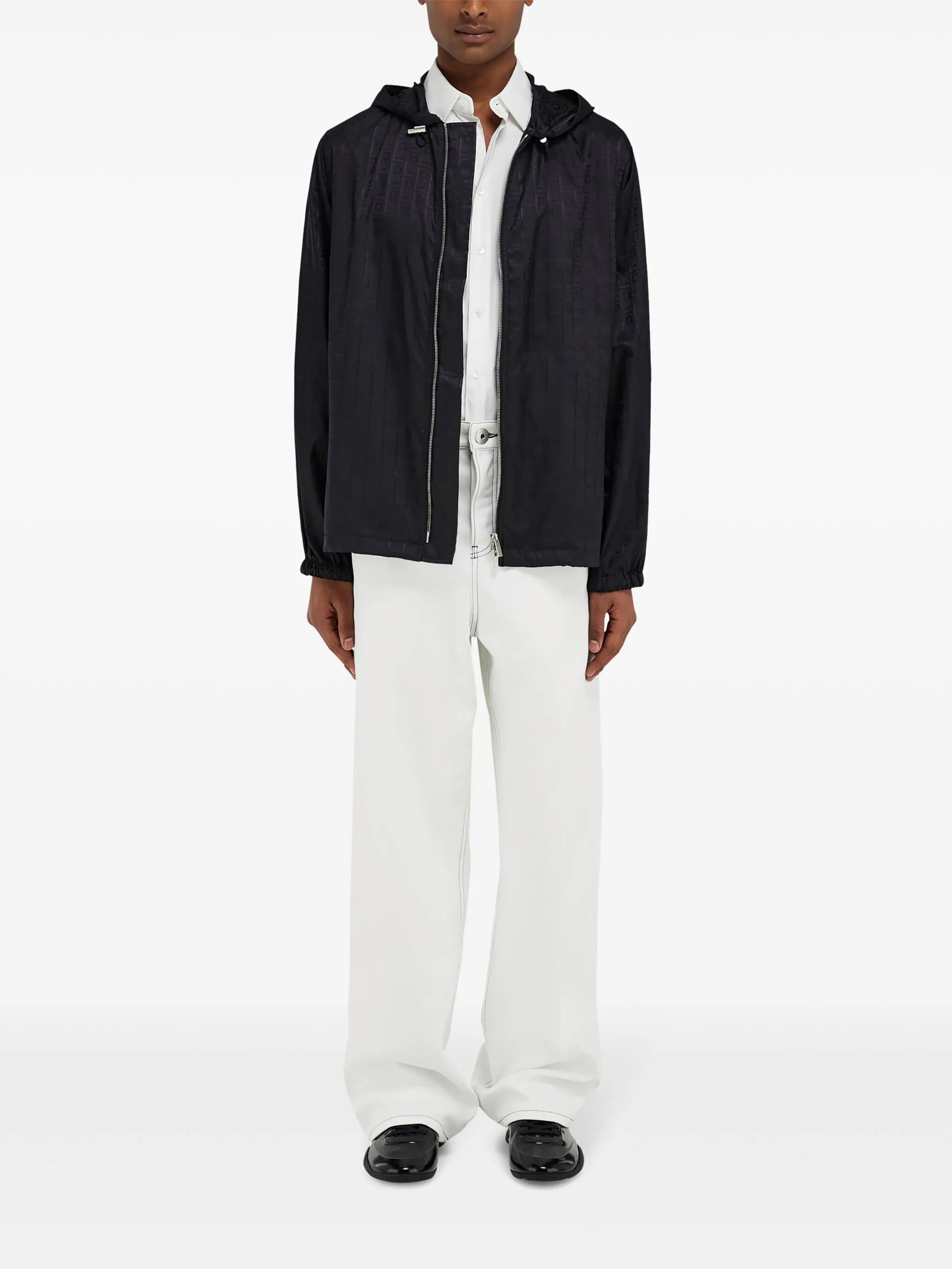 Gancini-jacquard rain jacket