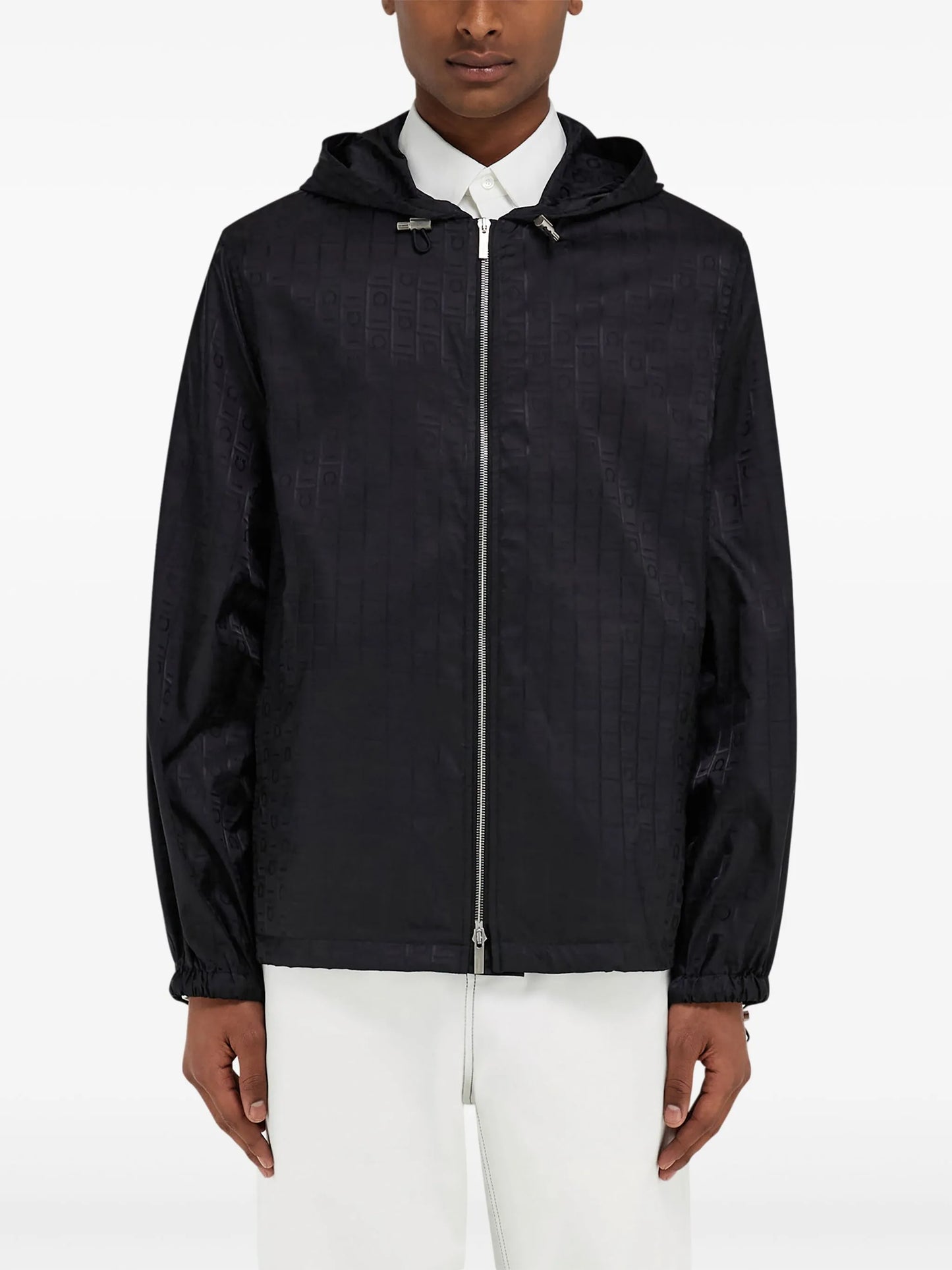 Gancini-jacquard rain jacket