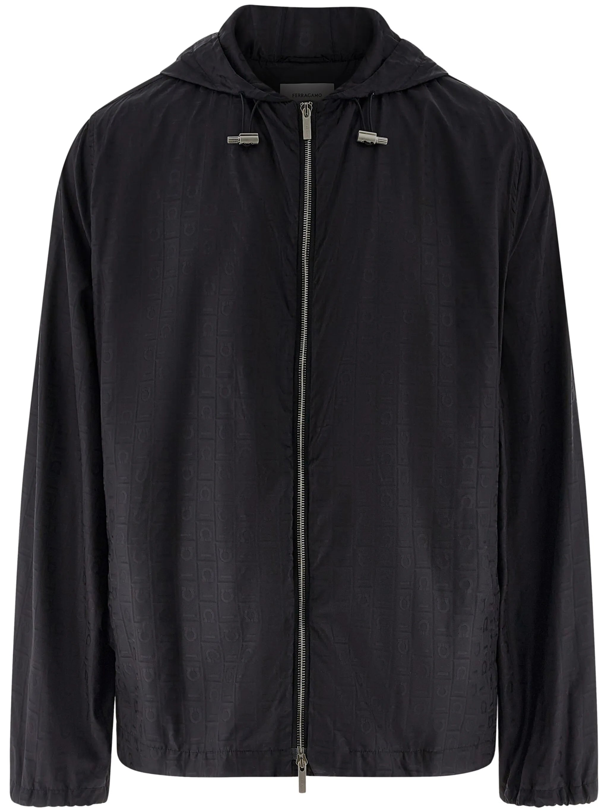 Gancini-jacquard rain jacket