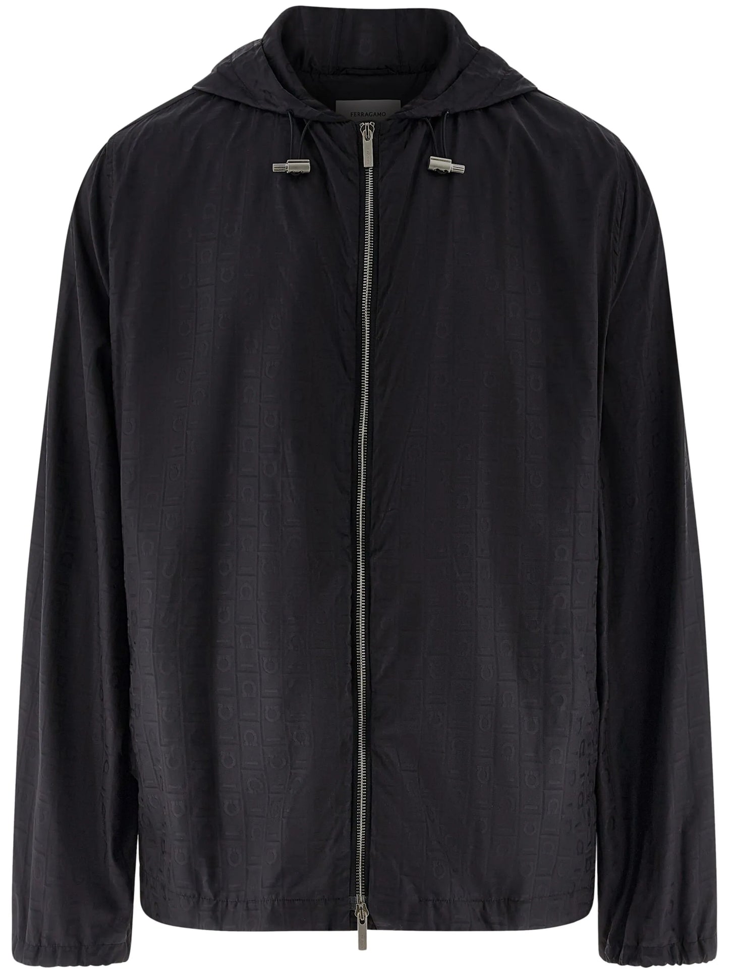 Gancini-jacquard rain jacket