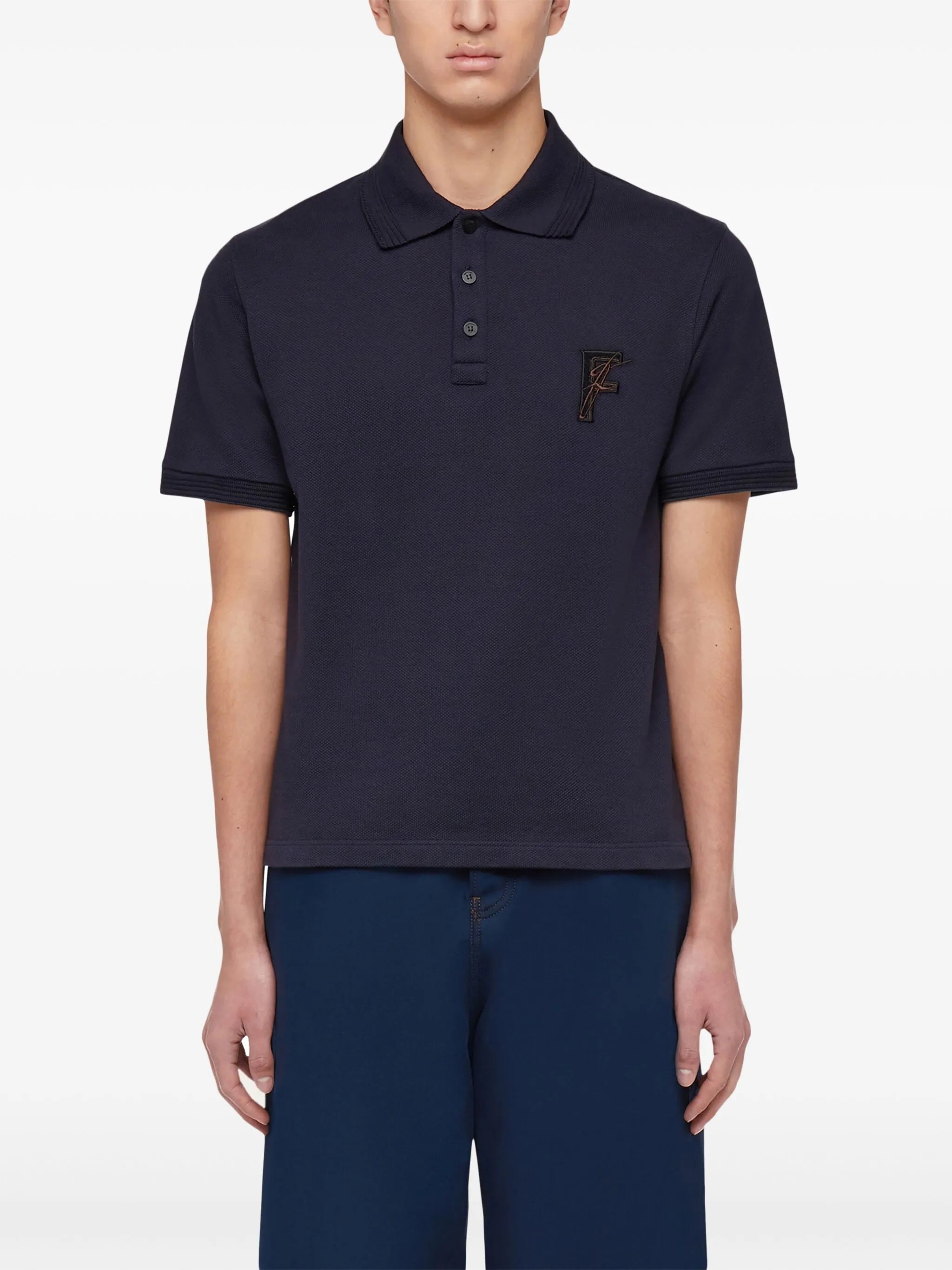 logo-embroidered polo shirt