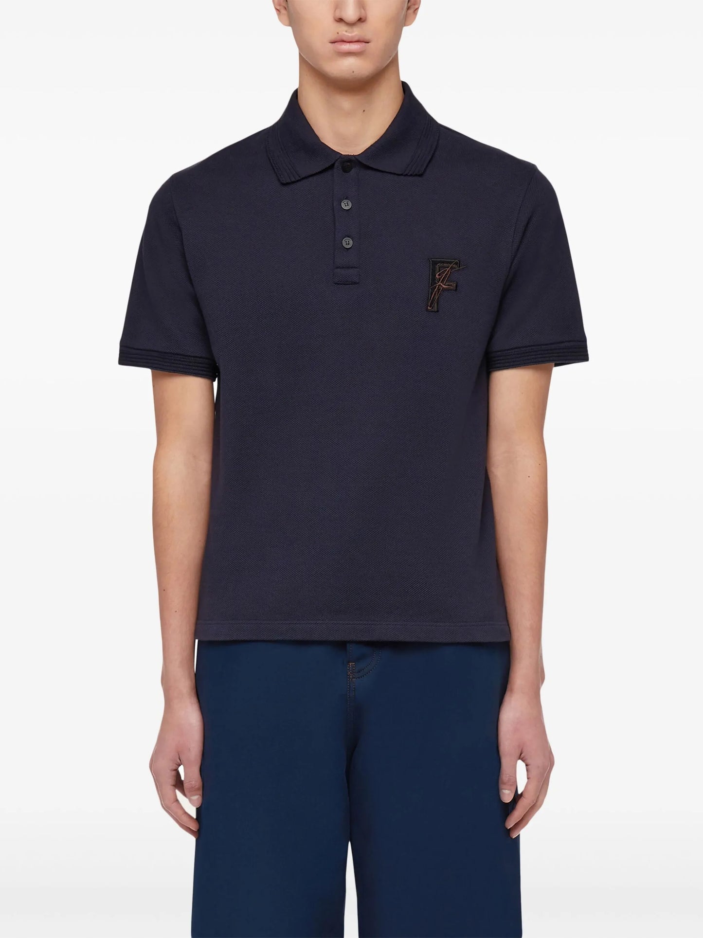 logo-embroidered polo shirt