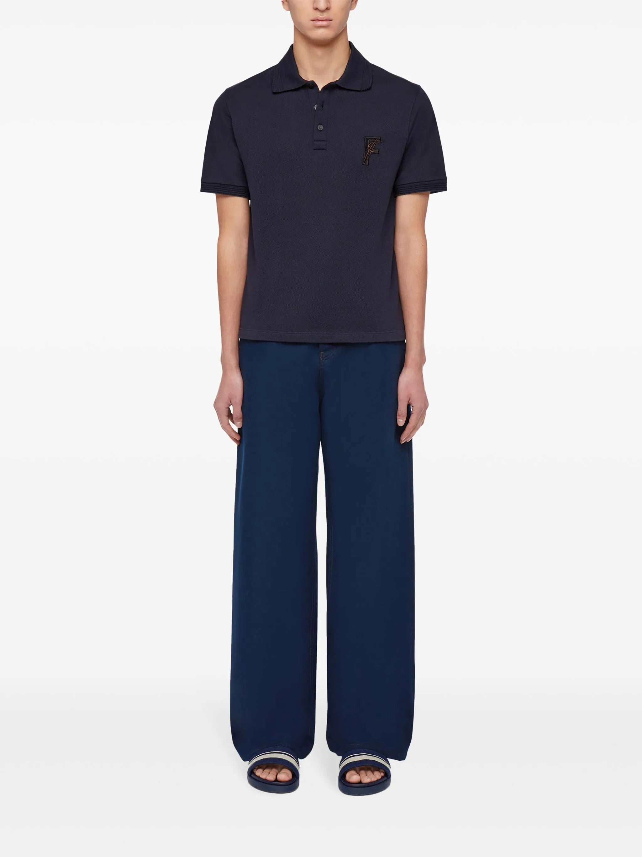 logo-embroidered polo shirt