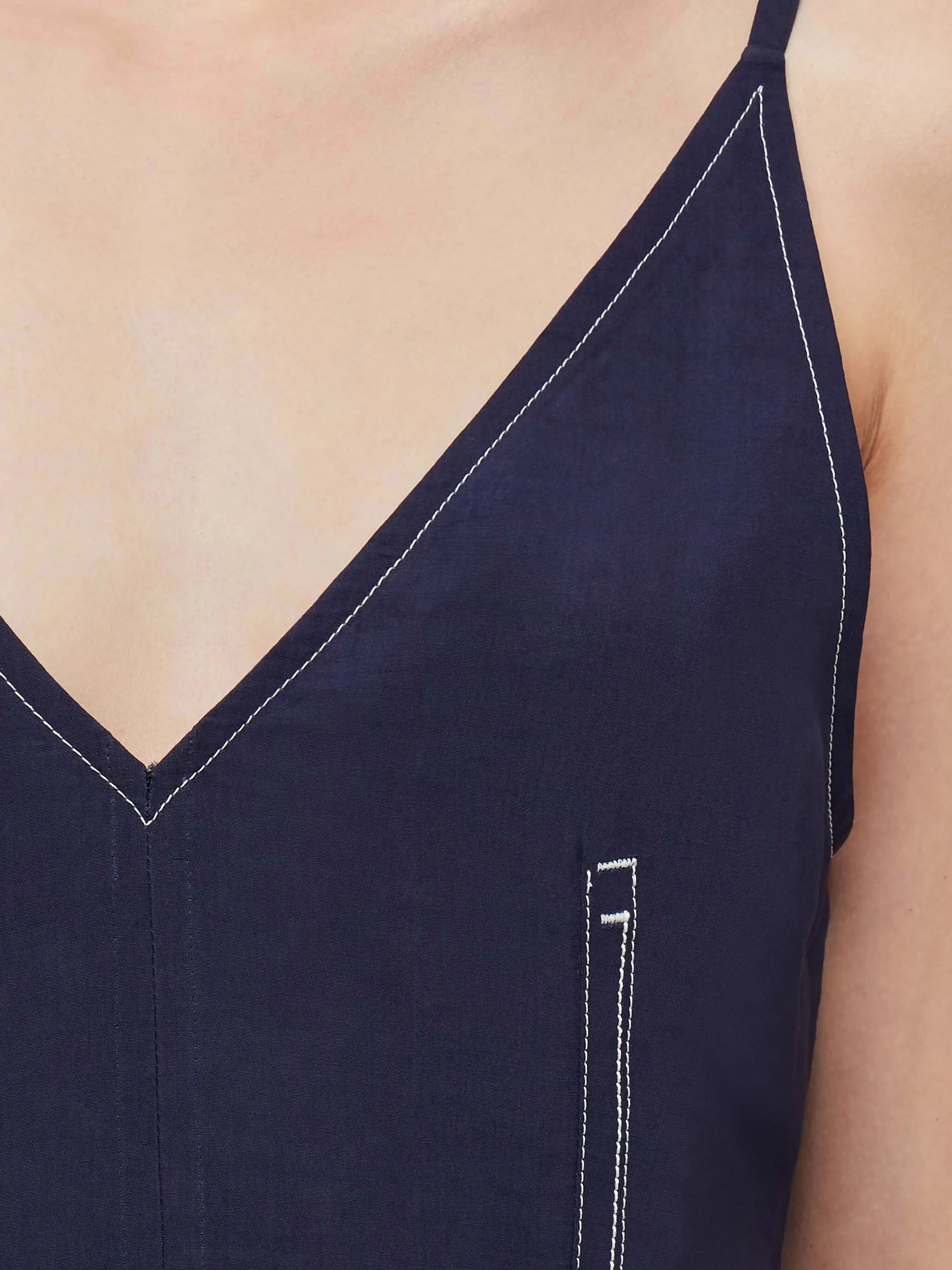 satin-inlay minidress